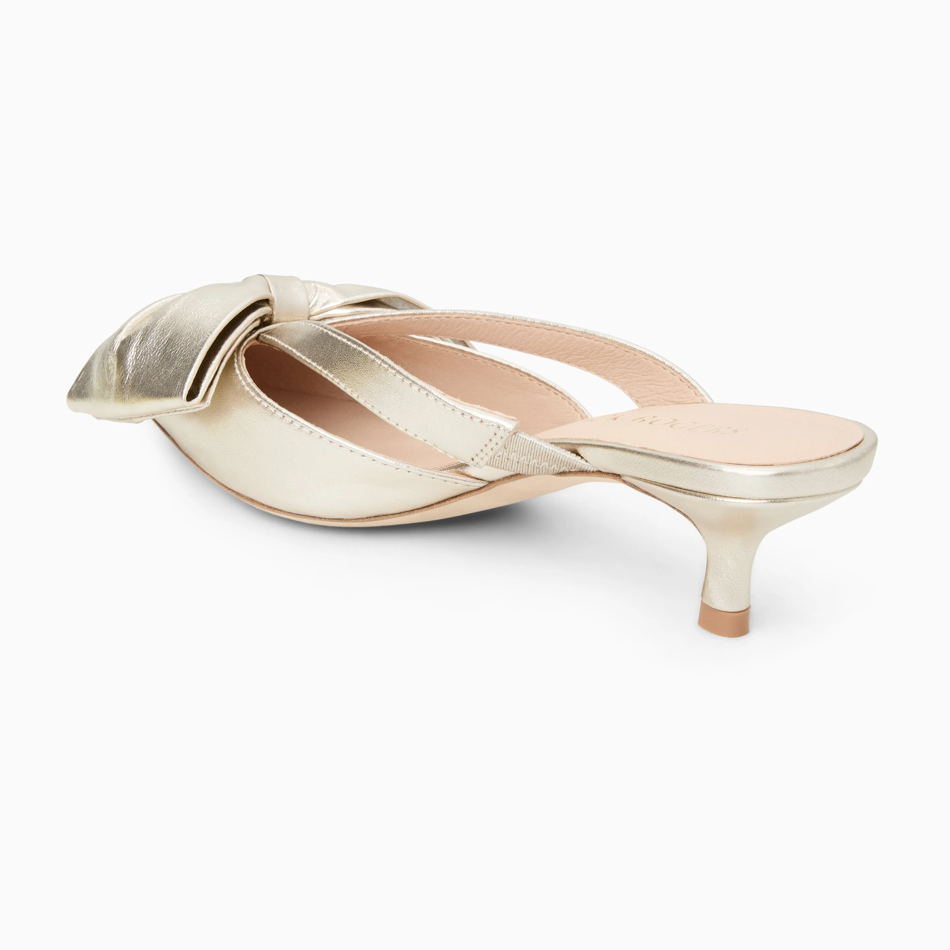 Cynthia Bow Kitten Heel Mule Cushioned