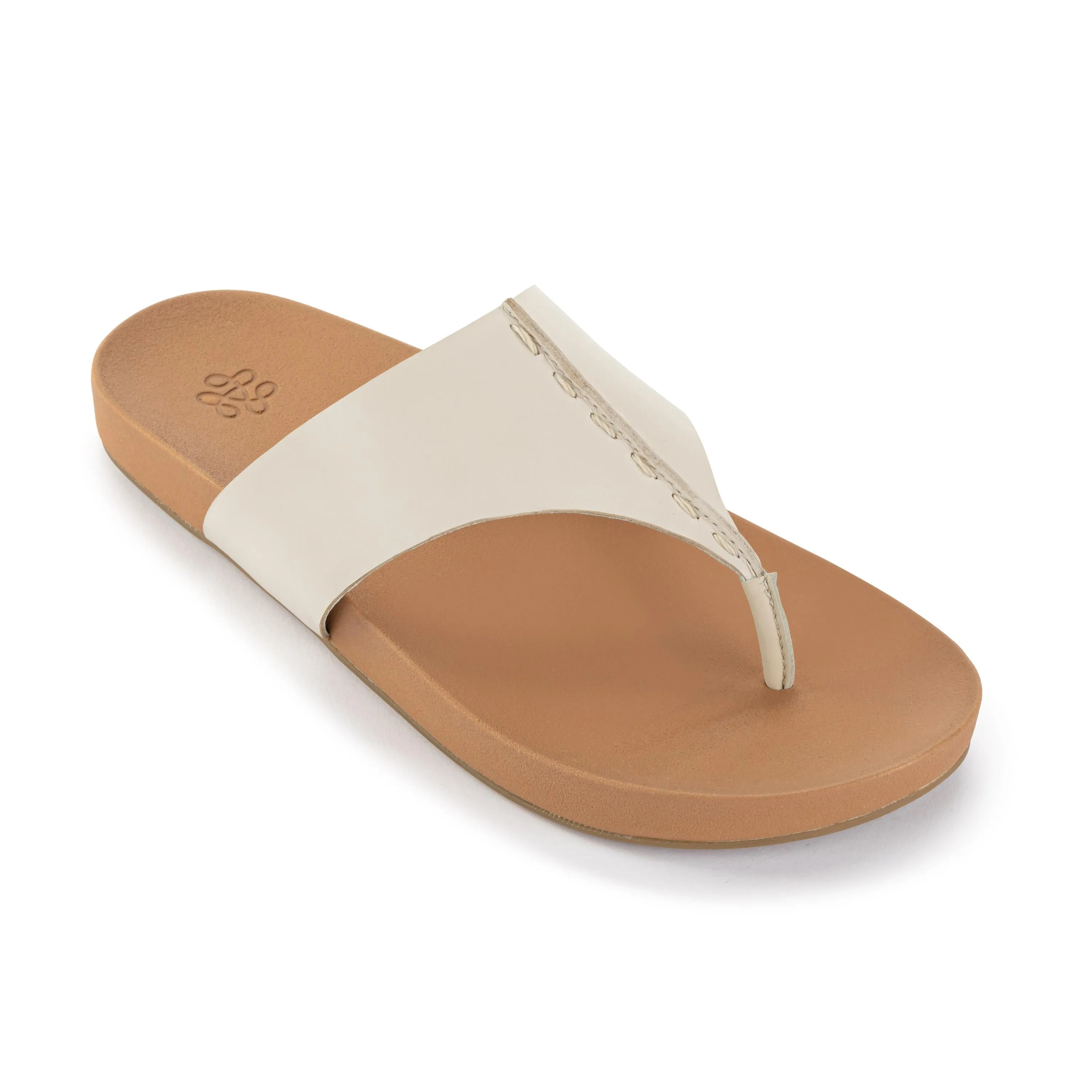 Comfort Shank Everly Sandal - Leather - Stone