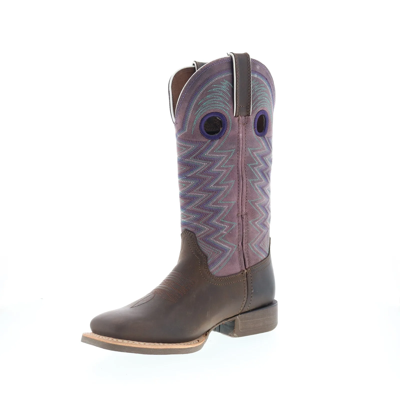 Durango Lady Rebel Pro DRD0354 Womens Brown Leather Slip On Western Boots Daytime Wear
