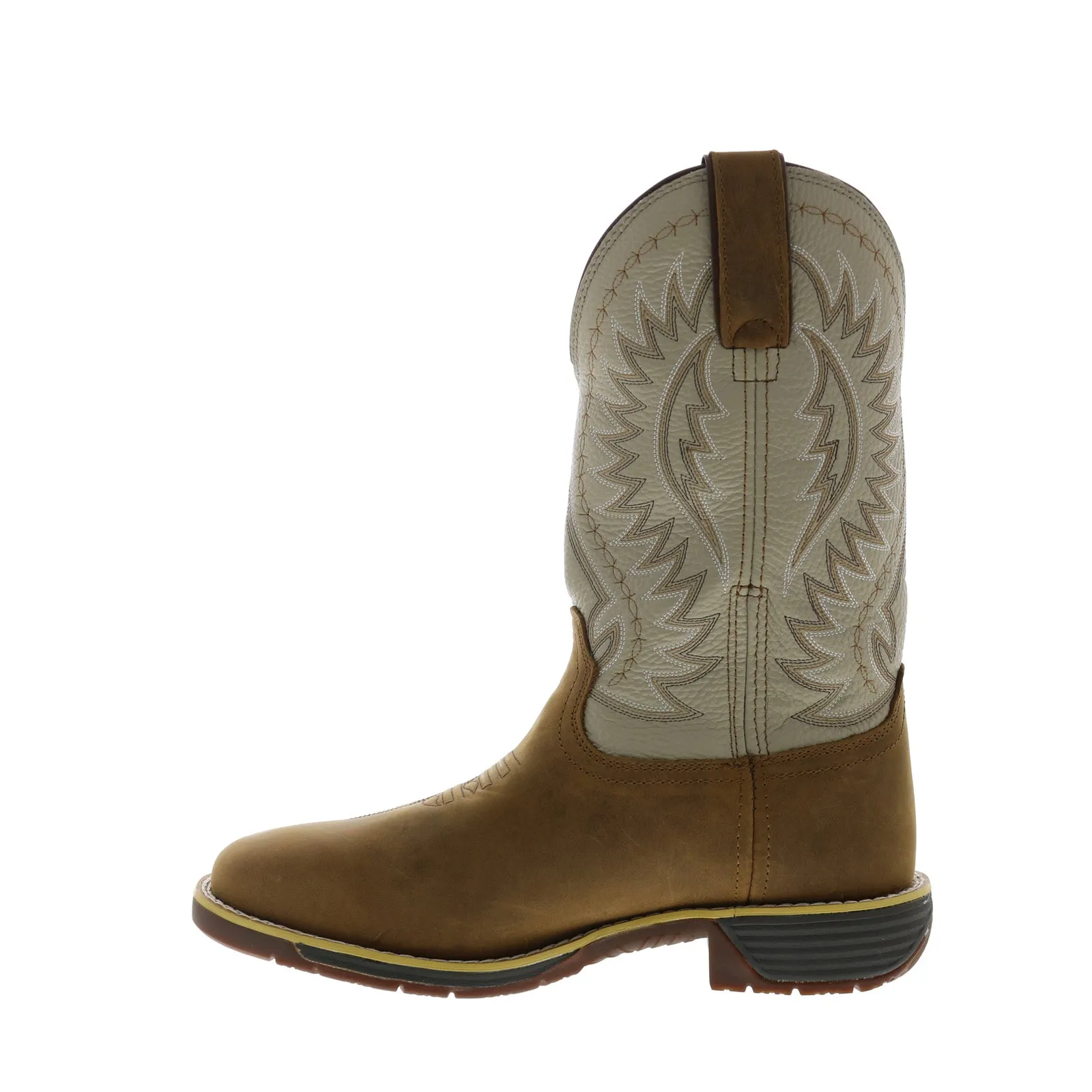Soft Padding Rocky Rugged Trail Waterproof RKW0366 Mens Brown Wide Cowboy Western Boots
