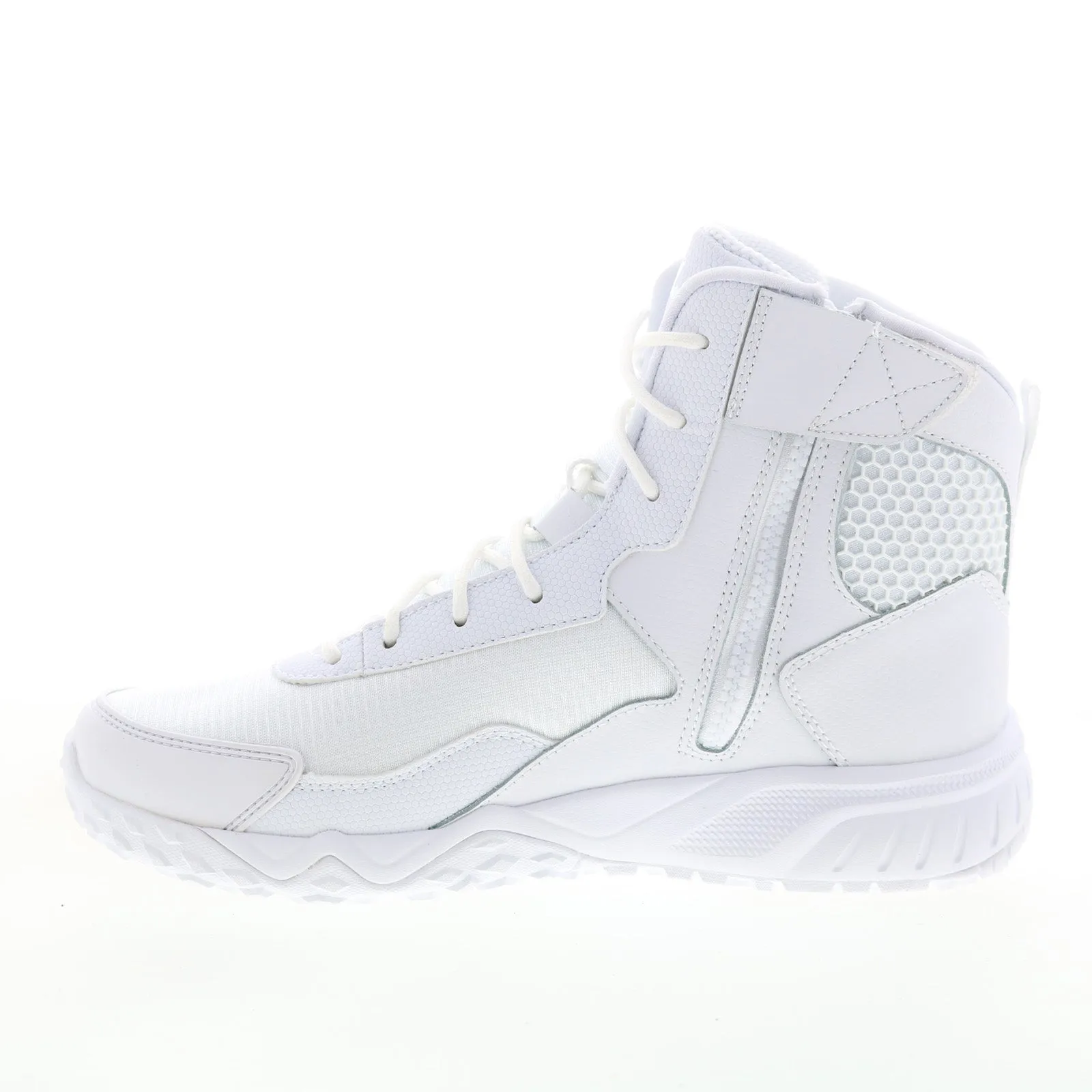 Quick Access Fila Chastizer 5CM01821-100 Womens White Leather Lace Up Work Boots