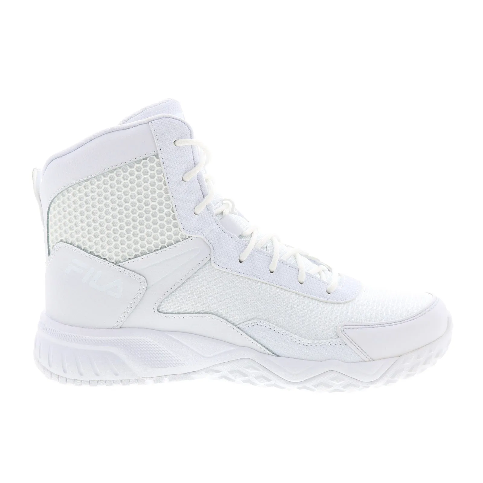 Built For Adventure Water-resistant Fila Chastizer 5CM01821-100 Womens White Leather Lace Up Work Boots