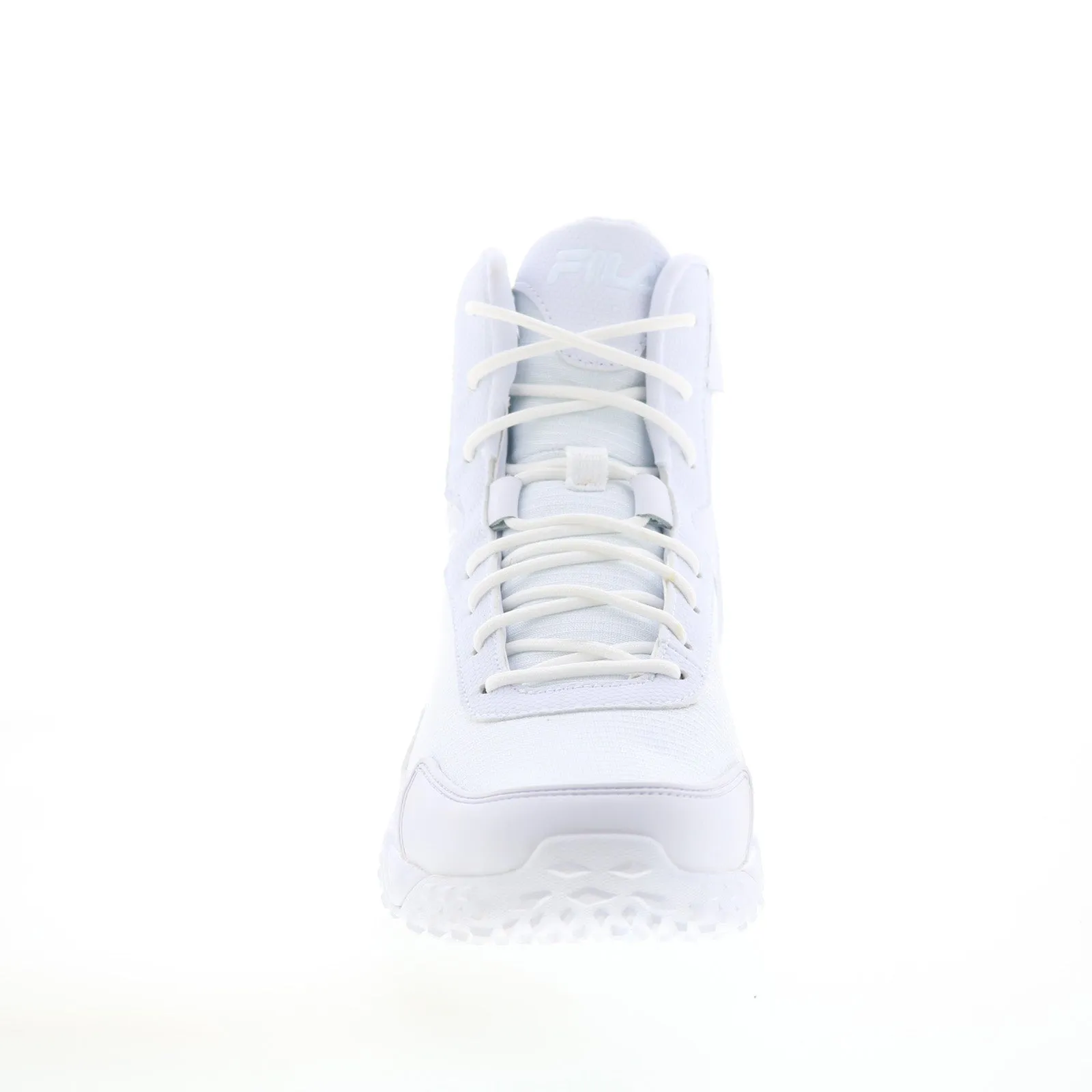 Fila Chastizer 5CM01821-100 Womens White Leather Lace Up Work Boots Outdoor Exploration Anti-Slip Sole