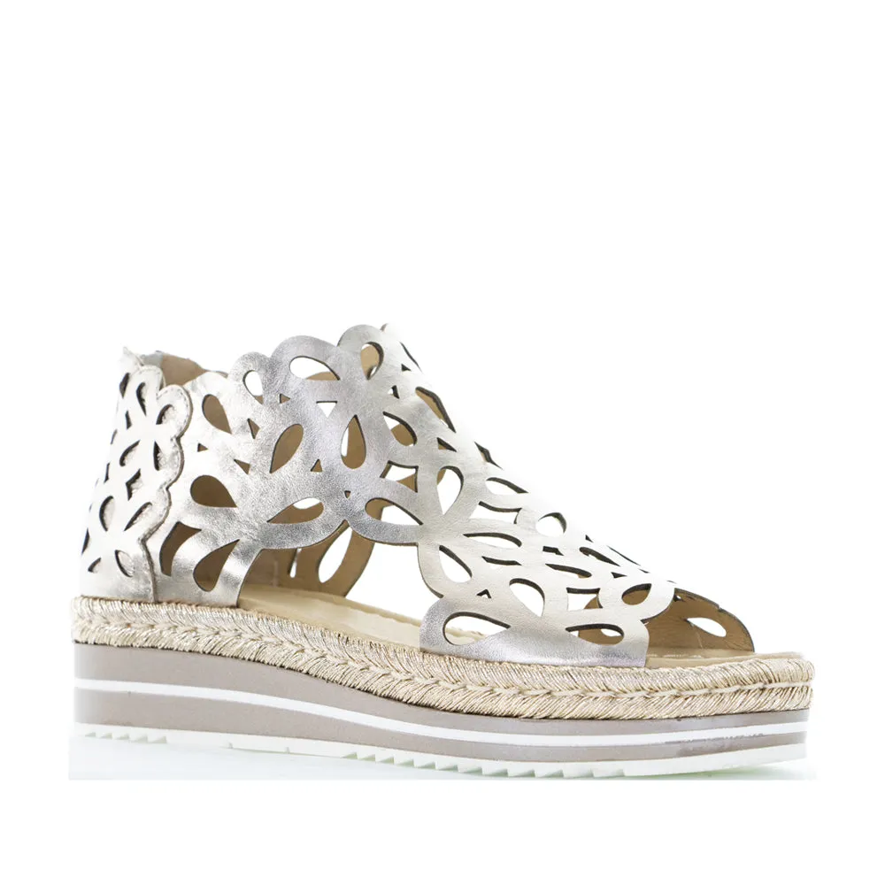 Smart High Heels Peep Toe Pumps DJANGO & JULIETTE ADELY PLATINO