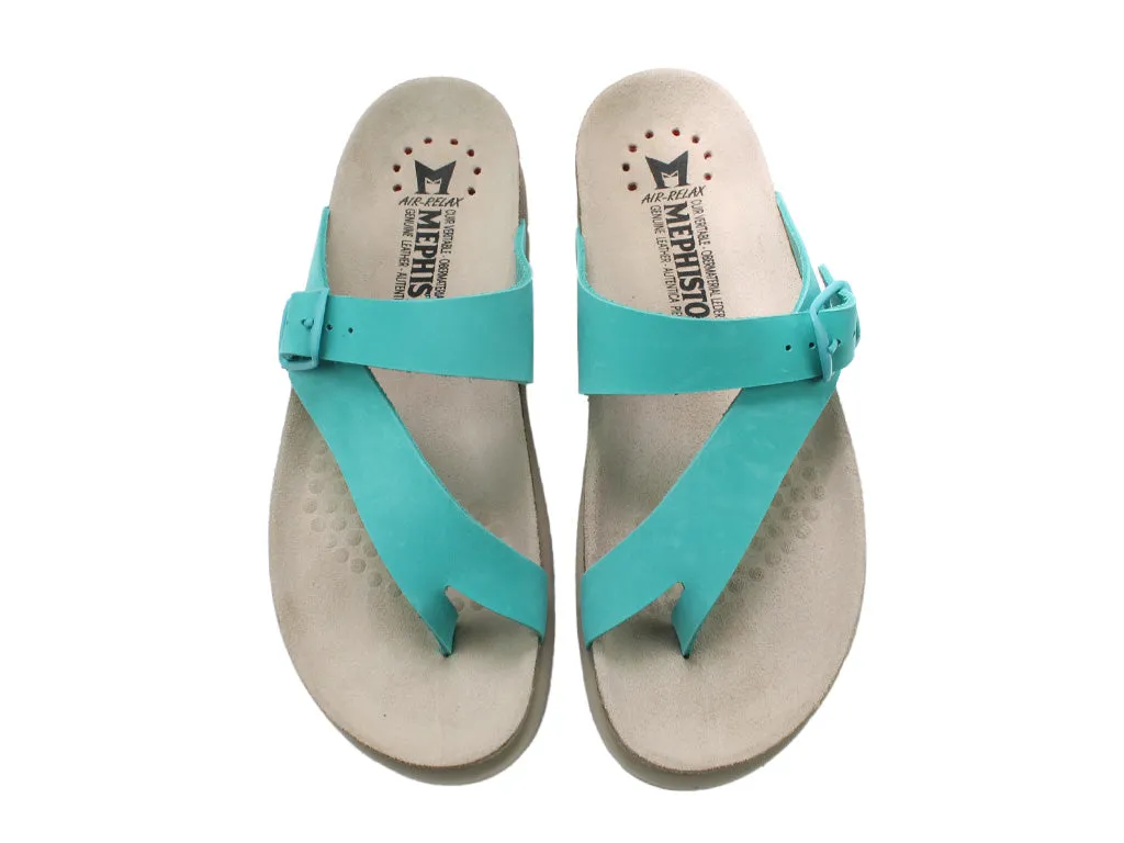 Mephisto Sandals Helen Turquoise Walk Lightly Functional Fit