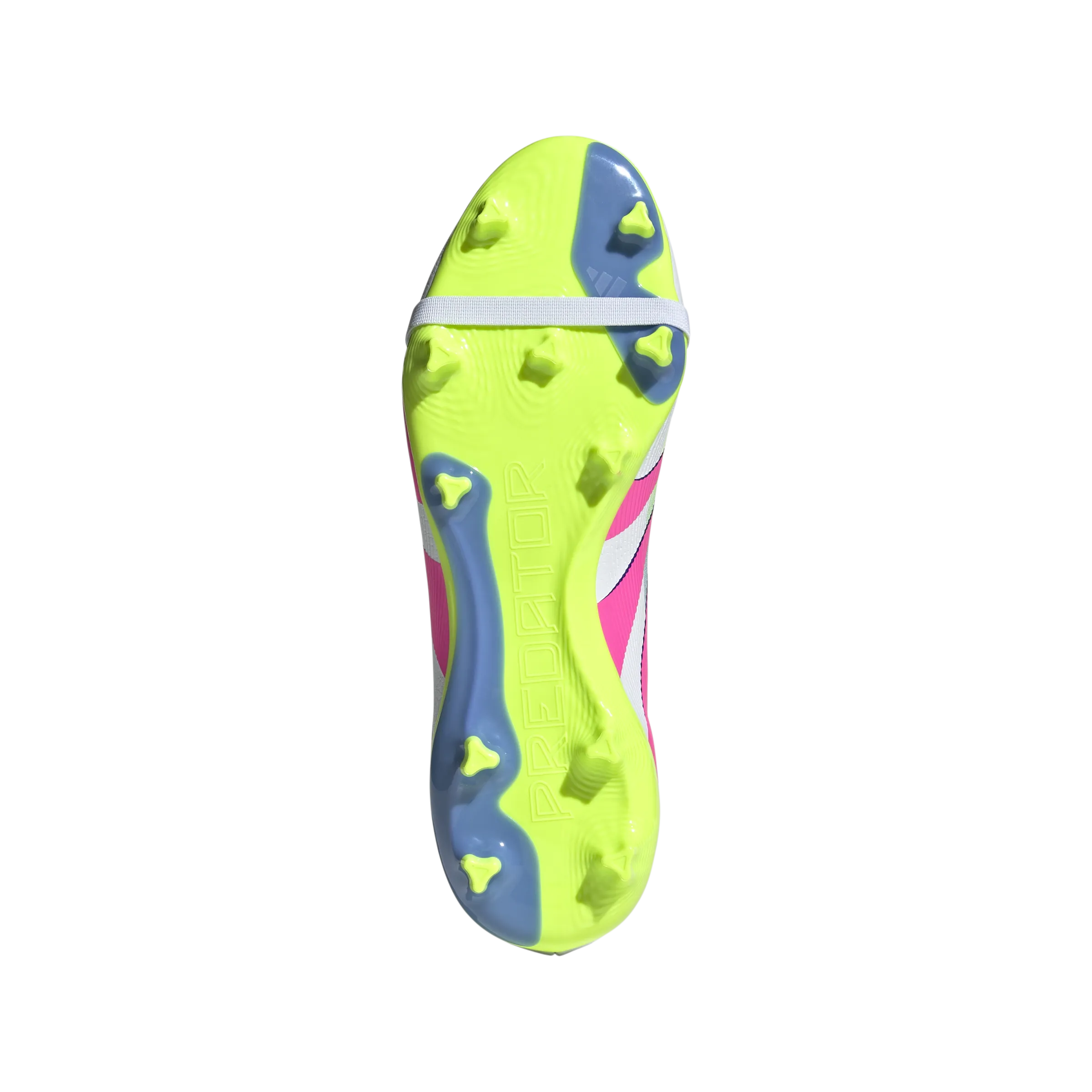 Adidas Predator League Fold-Over Tongue FG Football Boots (White/Lucid Pink/Lucid Lemon) training - style