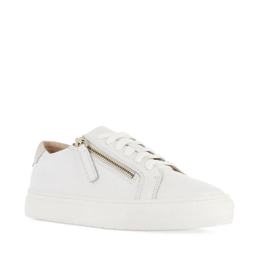 BILLIE - WHITE TUMBLED LEATHER Reliable Sole