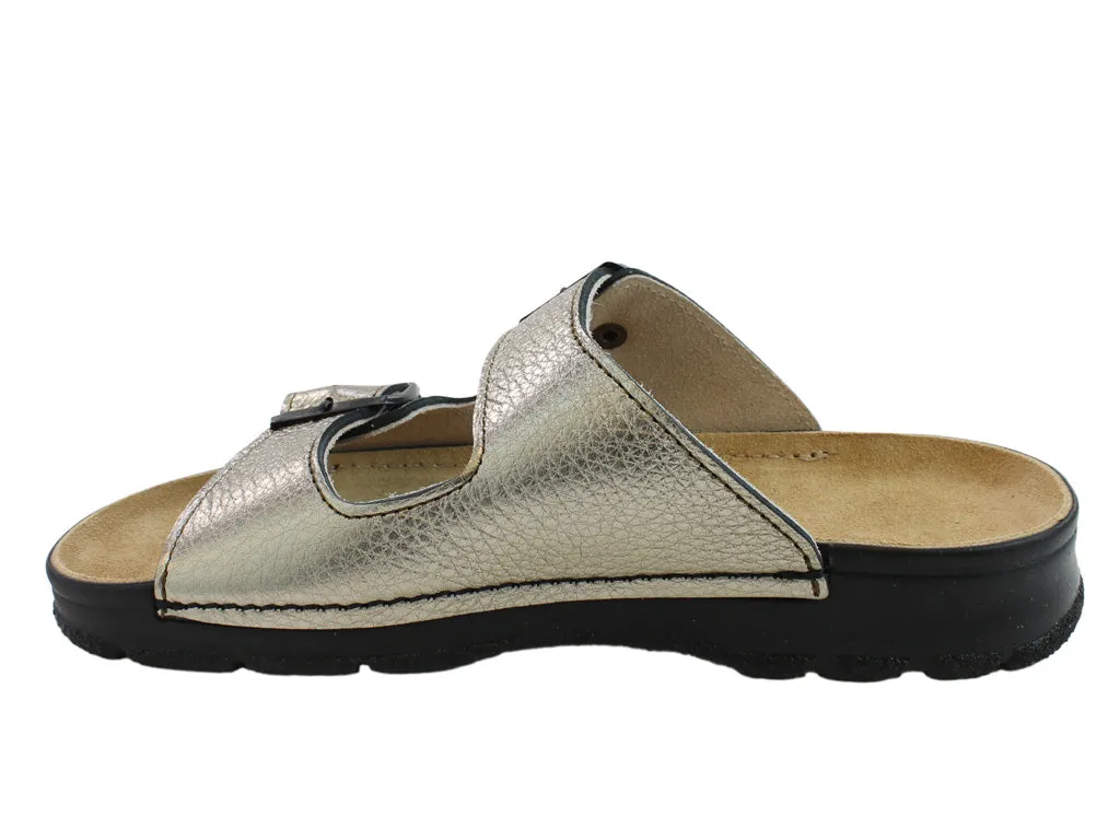 OmaKing Meeliku Classic leather sandals Pewter Step Free