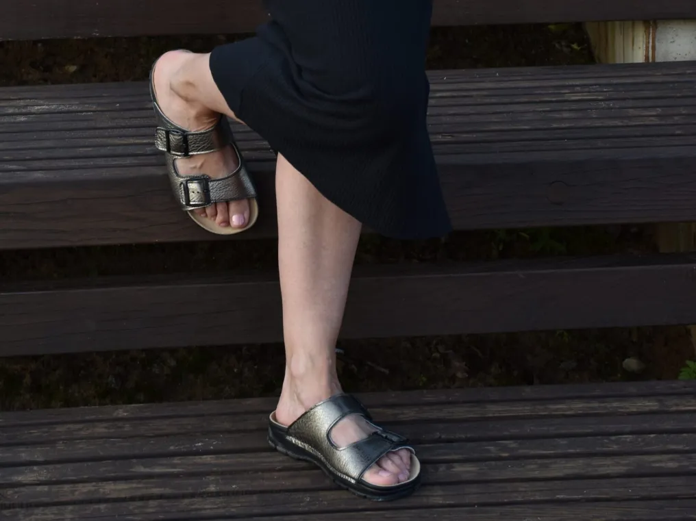 OmaKing Meeliku Classic leather sandals Pewter Foam Comfort