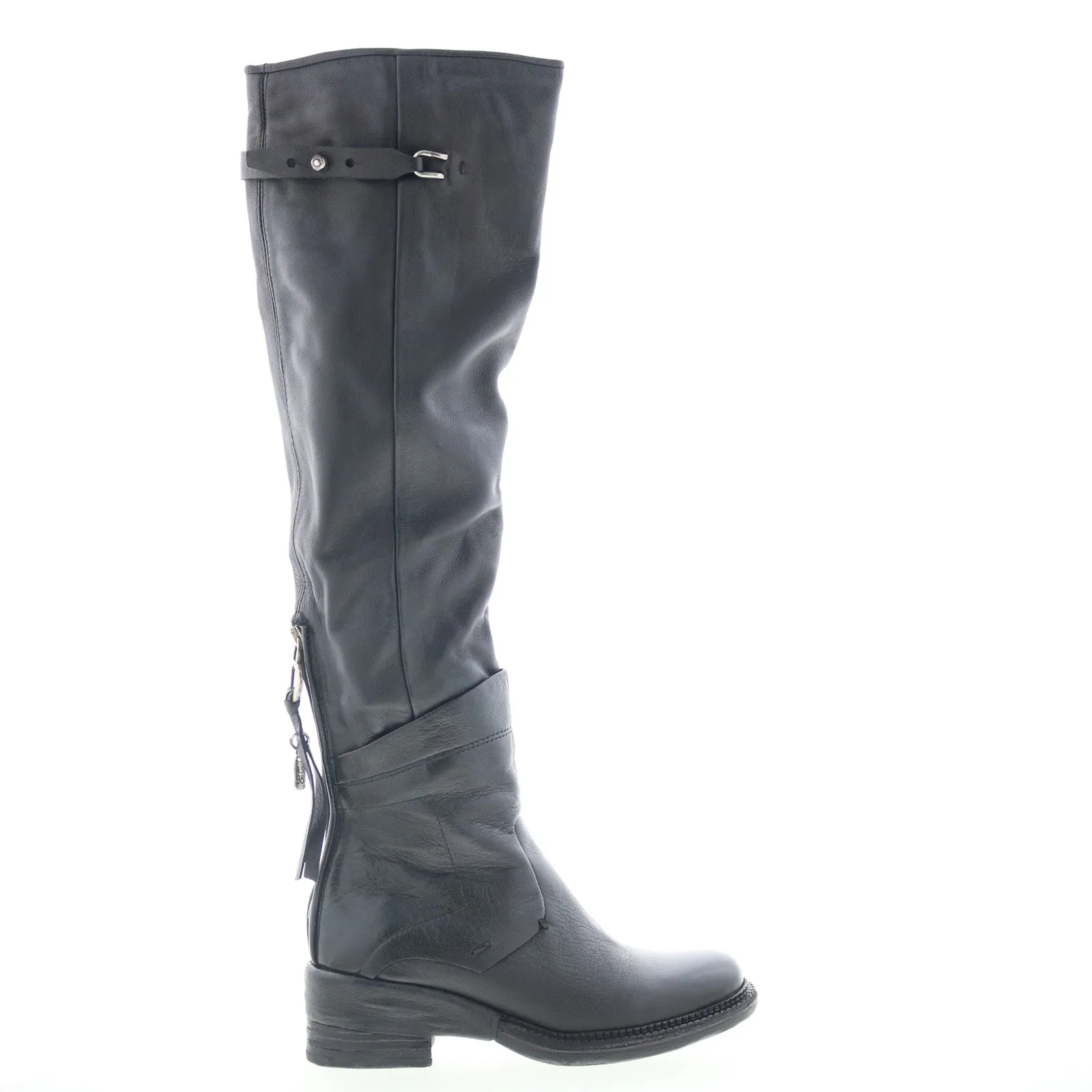 Chill Ready A.S. 98 Steed Womens Black Leather Zipper Knee High Boots