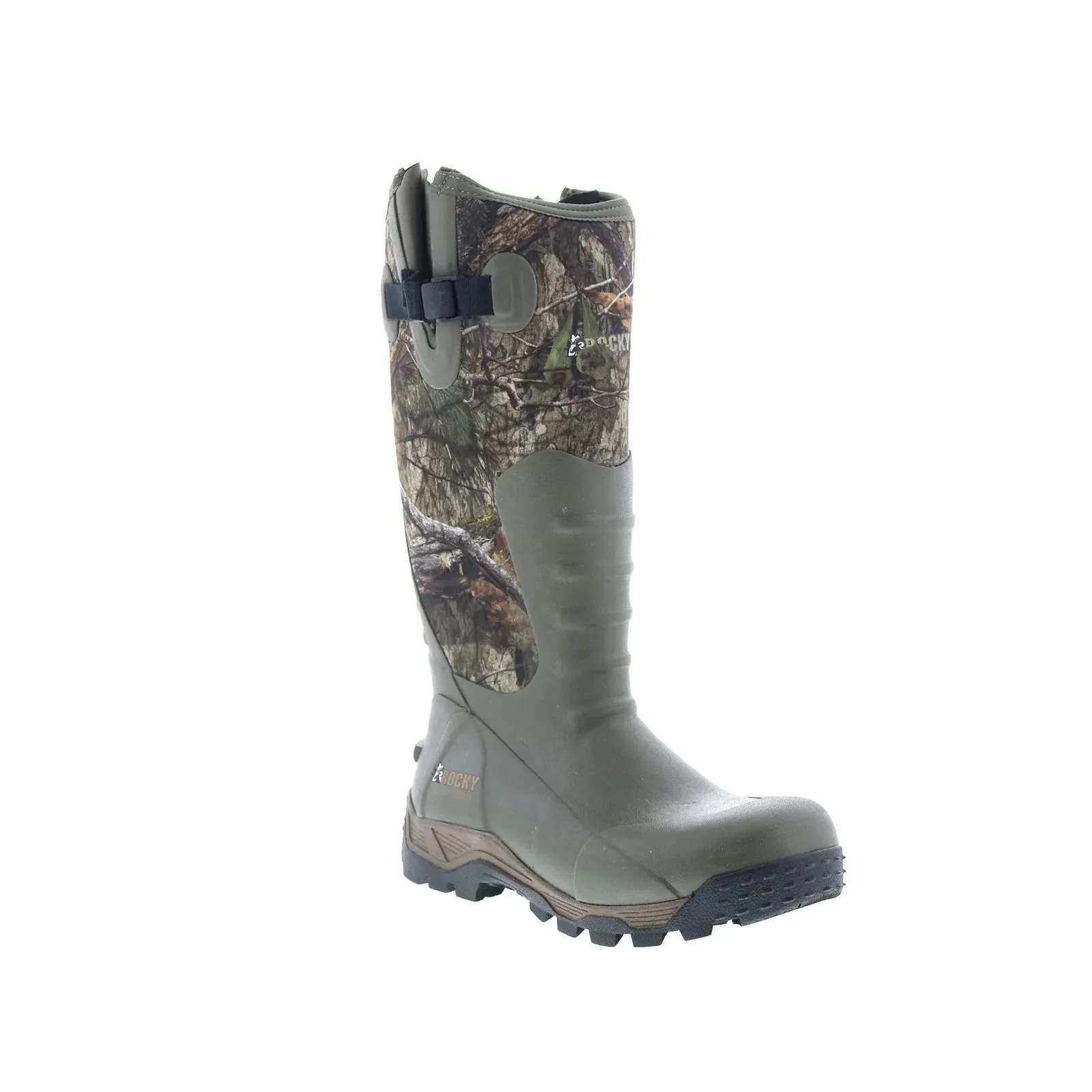 Rocky Sport Pro Rubber RKS0578 Mens Green Synthetic Slip On Hunting Boots Custom Fit Impact absorption