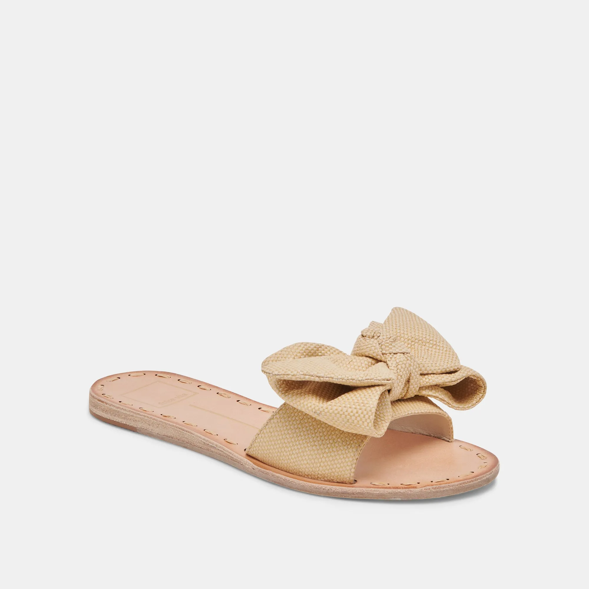 DARSEY SANDALS LT NATURAL RAFFIA Flower Pop Green Fresh