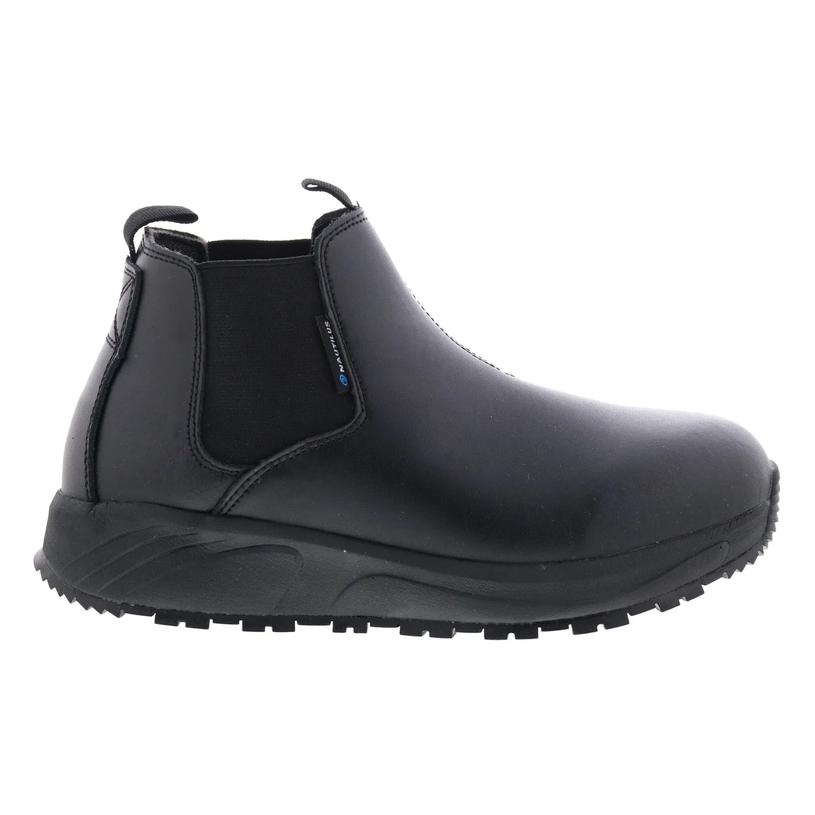 Warehouse Work Weekend Trip Nautilus Skidbuster Pull On SR Soft Toe Electric Hazard Mens Black Wide Boots