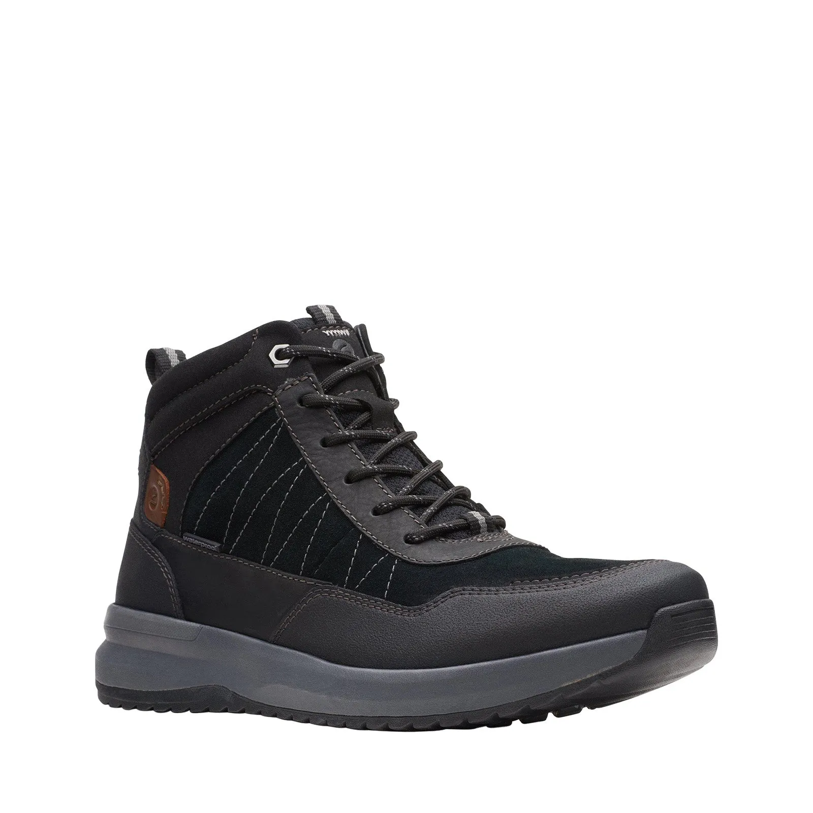 Clarks Wellman Top AP 26168235 Mens Black Leather Casual Dress Boots Easy Care