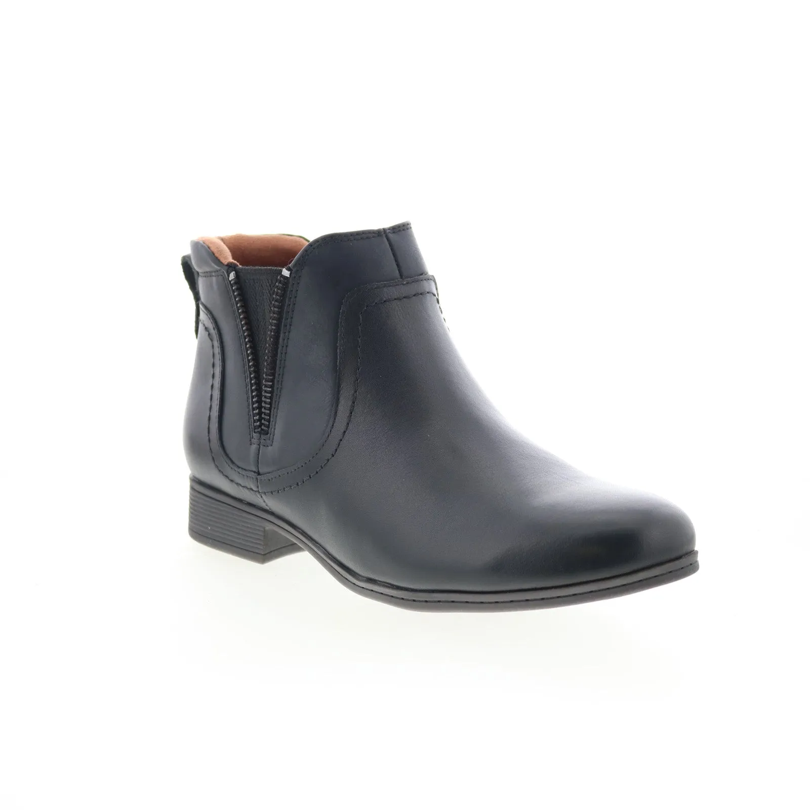 Cobb Hill Crosbie Gore CI9332 Womens Black Leather Ankle & Booties Boots fashionable footwear Mountain Climbing