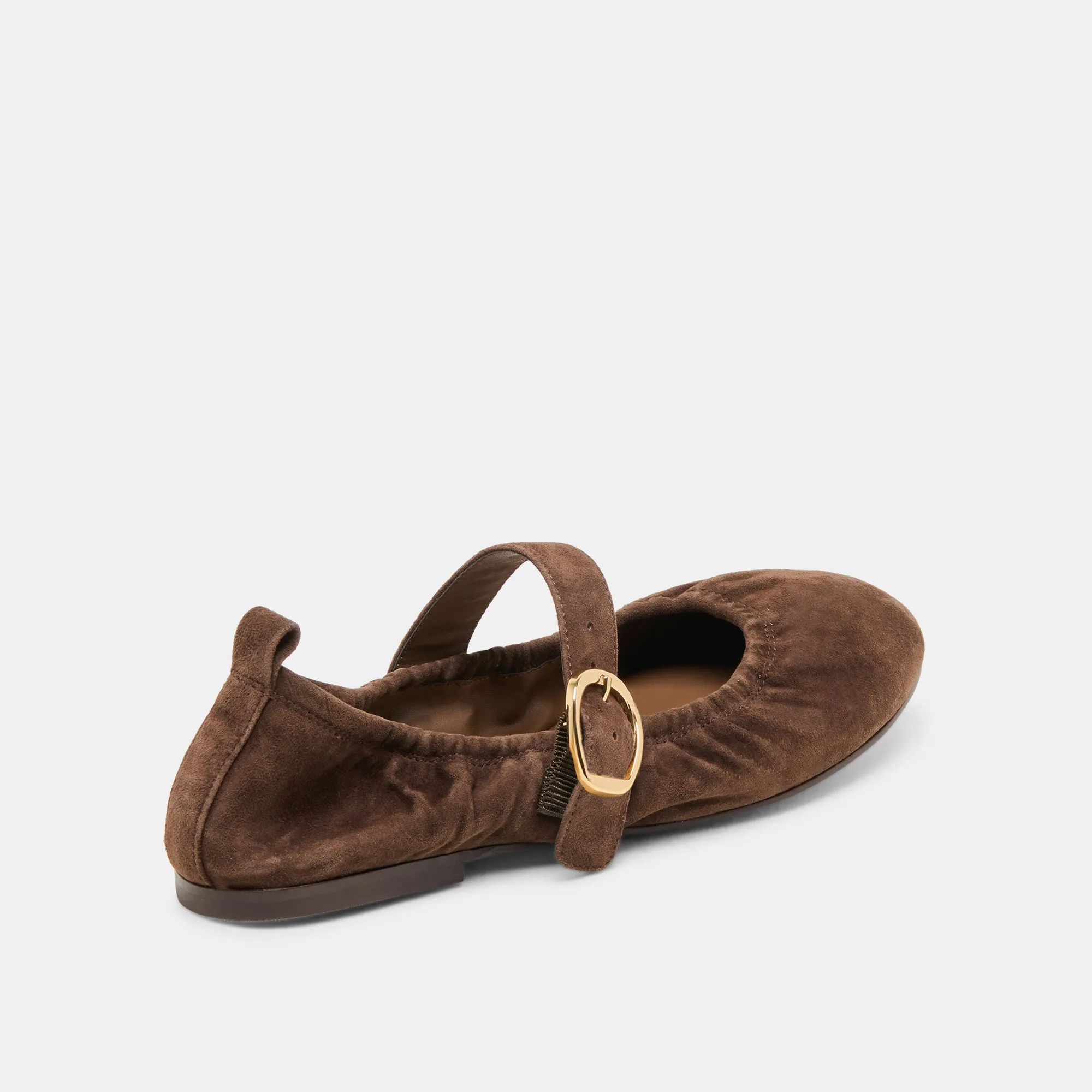 Class Mood Durable Sole CAELY BALLET FLATS DK BROWN SUEDE