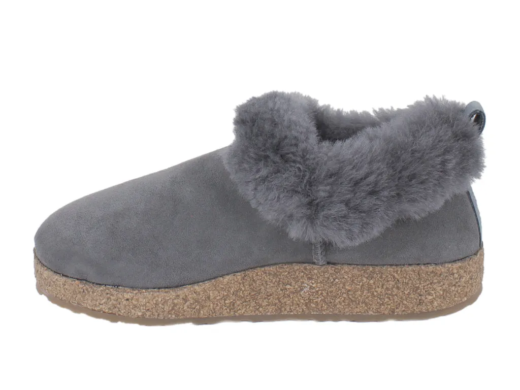 Haflinger Clogs Sheepskin Iceland Anthracite Lift Up