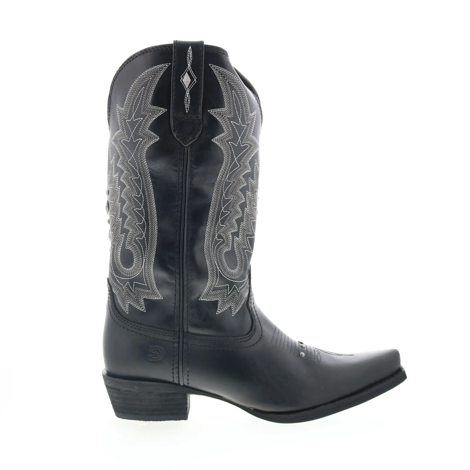 Transitional Season Anti-Slip Sole Durango Crush DRD0427 Womens Black Leather Slip On Western Boots