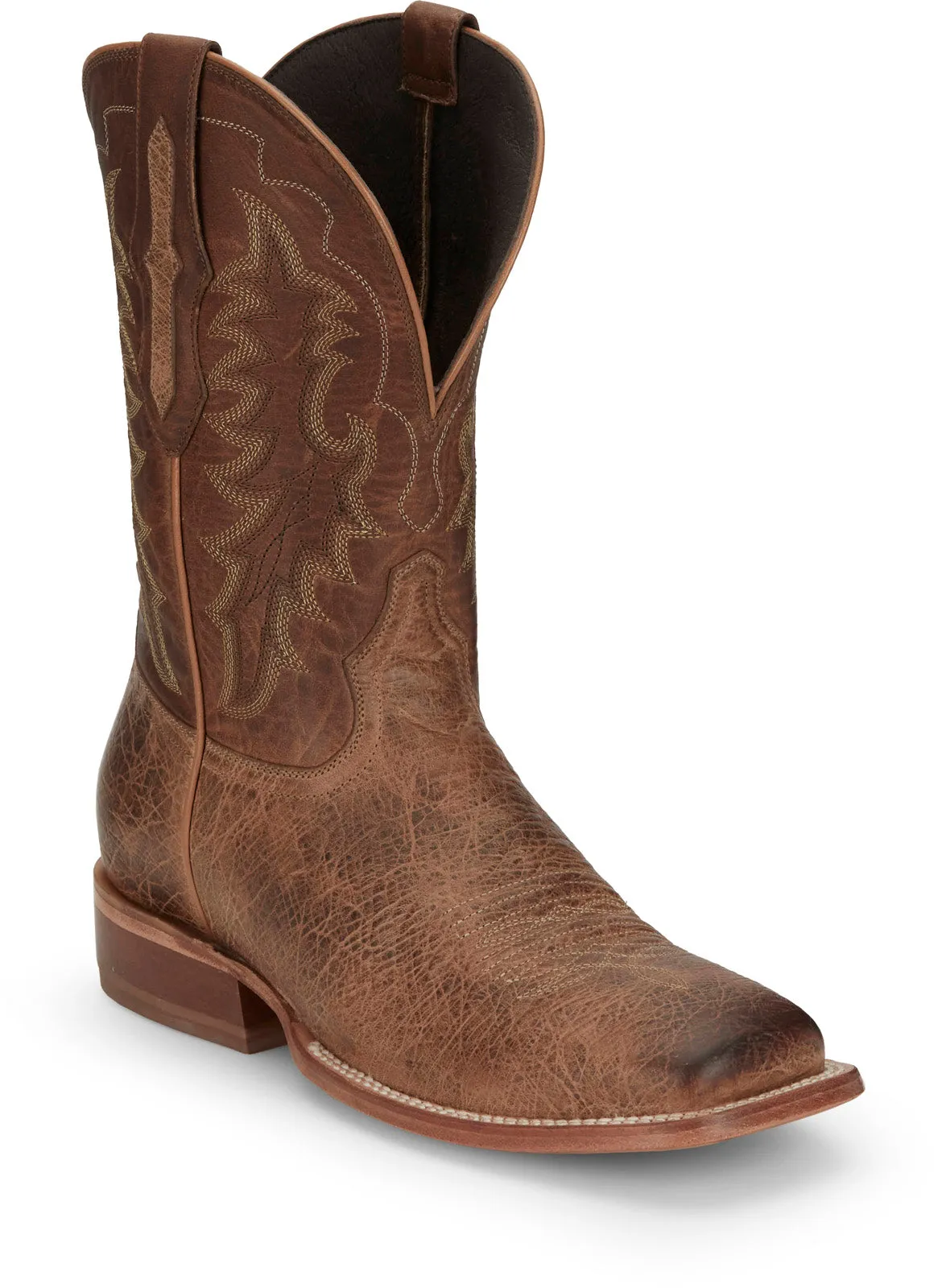 Traction Sole Soft Footbed Tony Lama Lowden Square Toe Cowhide Mens Brown Wide Cowboy Western Boots
