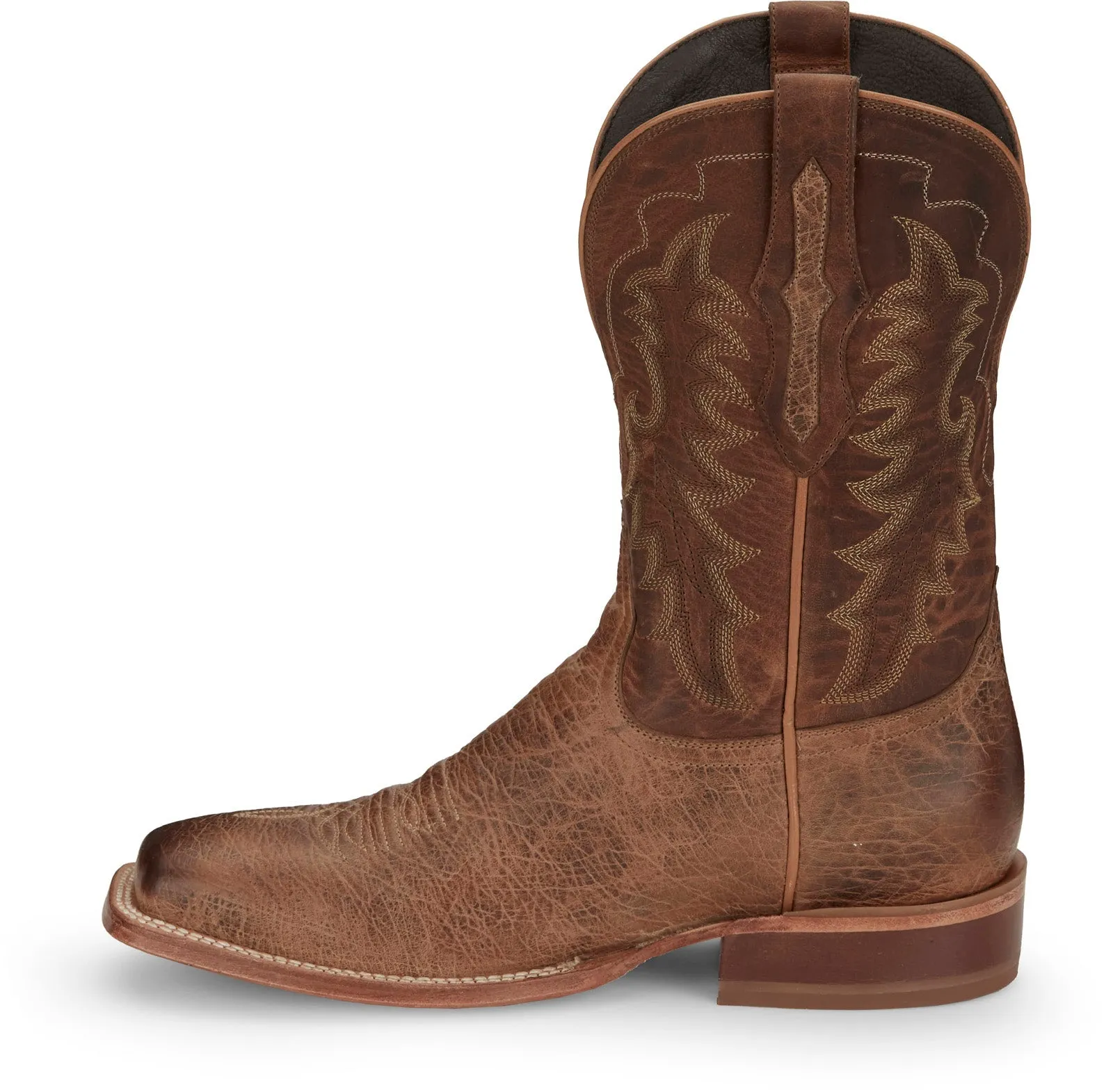 Impact absorption Metallic Buckle Tony Lama Lowden Square Toe Cowhide Mens Brown Wide Cowboy Western Boots