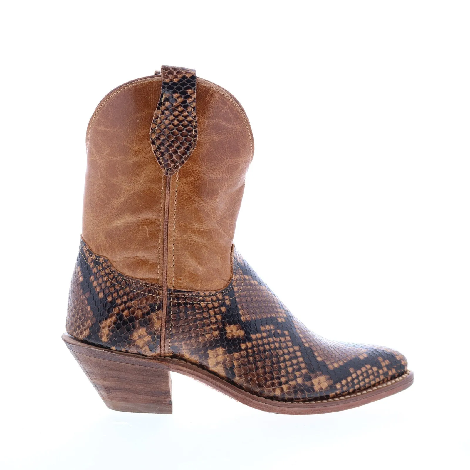 Step Control Comfort Flex Abilene Boots 9296 Womens Brown Leather Slip On Cowboy Western Boots