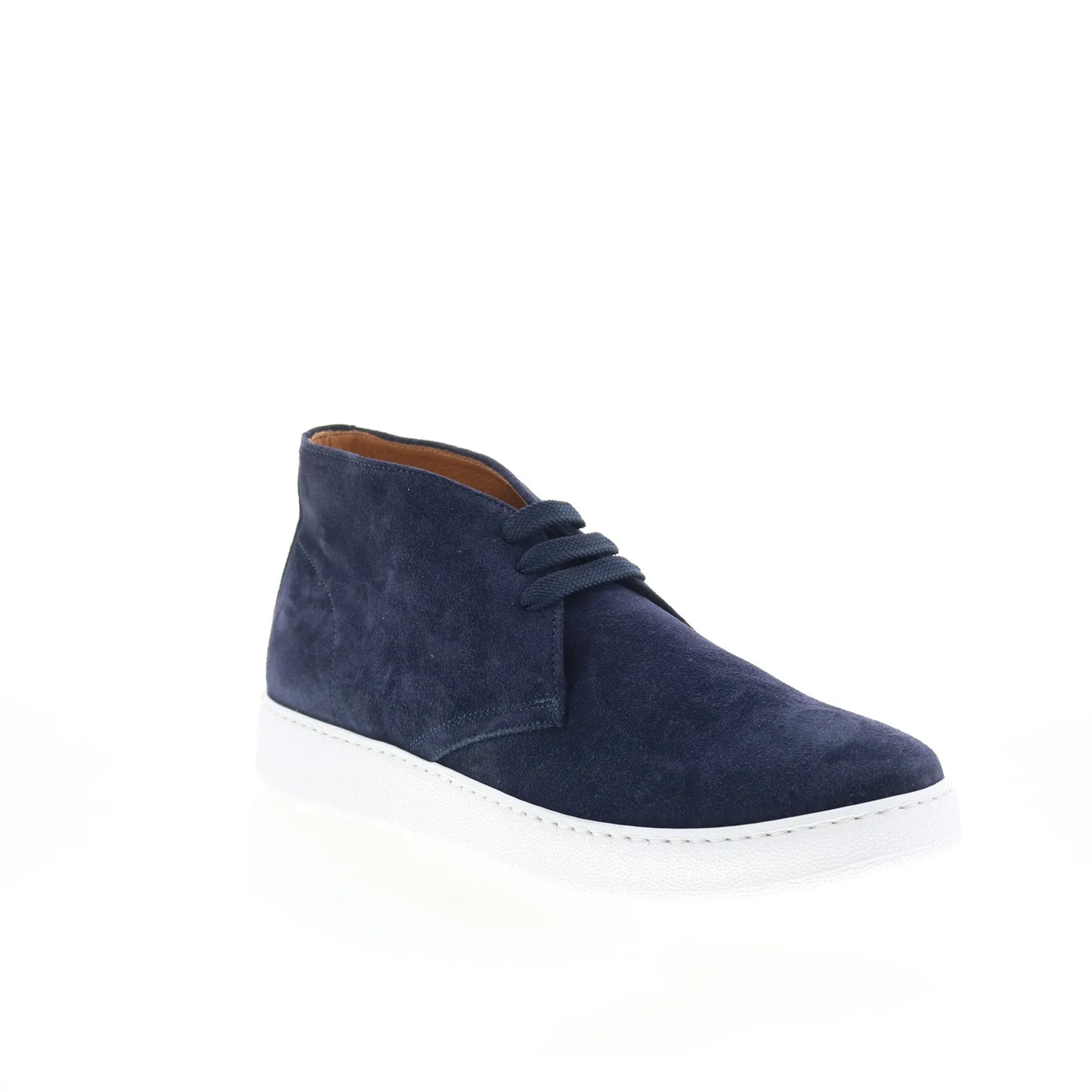 Zelli Italia Otto Italian Nappa Suede 46-597-NVY Mens Blue Chukkas Boots Secure Hold