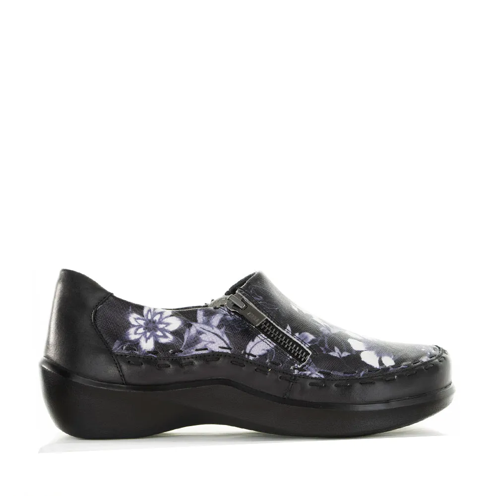 Abrasion resistant ZIERA ALAYANA BLACK FLOWER
