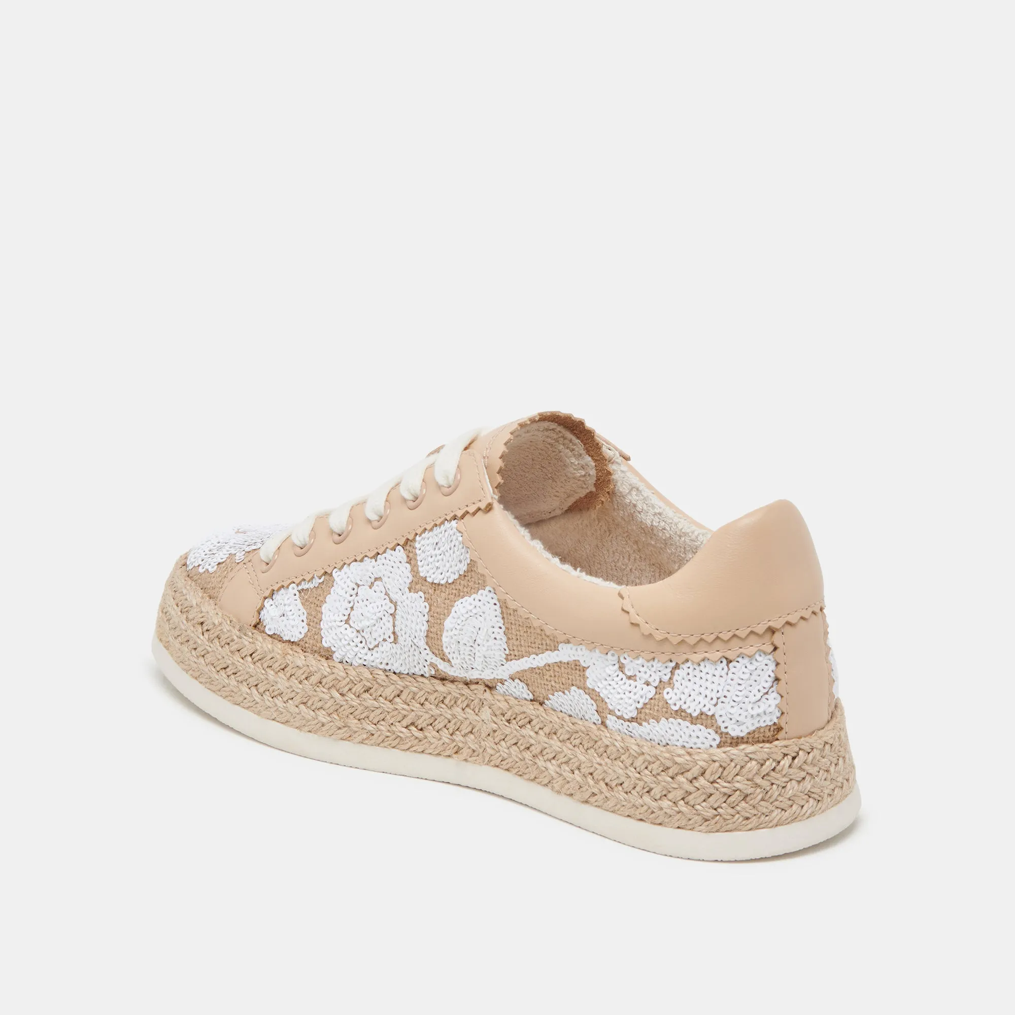 AZALIA SNEAKERS NATURAL MULTI FLORAL SEQUIN Back Tab Casual grip