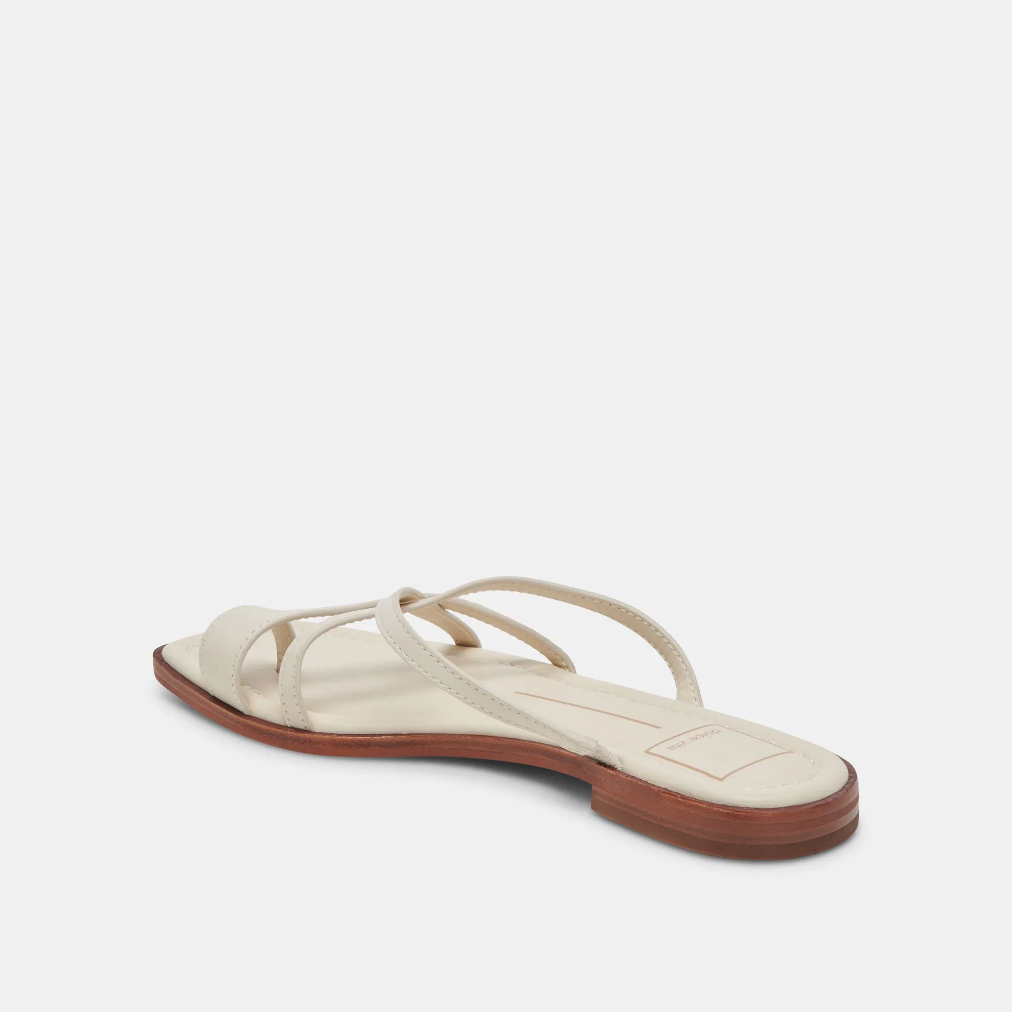 INDIGO SANDALS IVORY LEATHER Smooth Walk Quick Entry