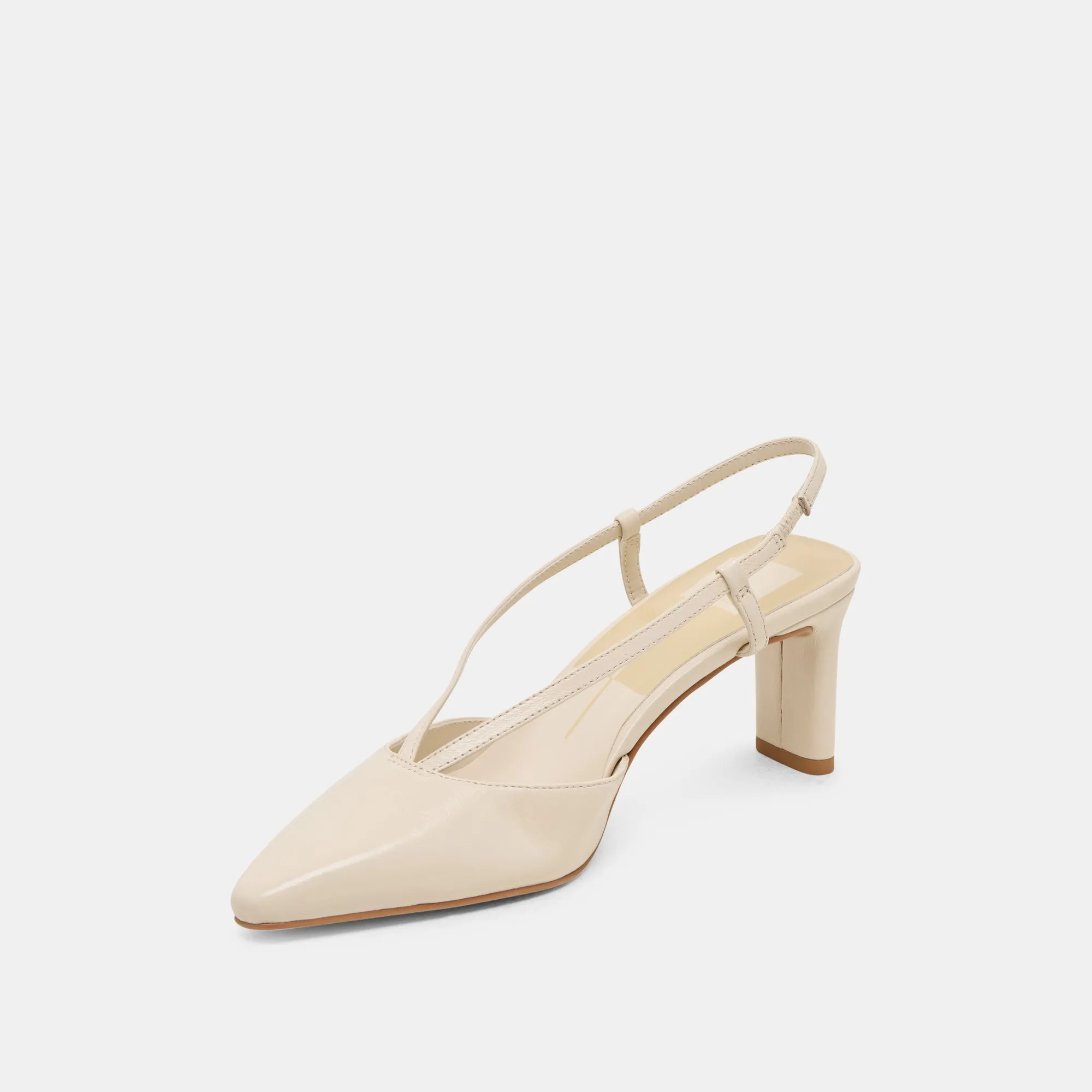 GINAY HEELS BONE LEATHER Wedge Wedding Shoes