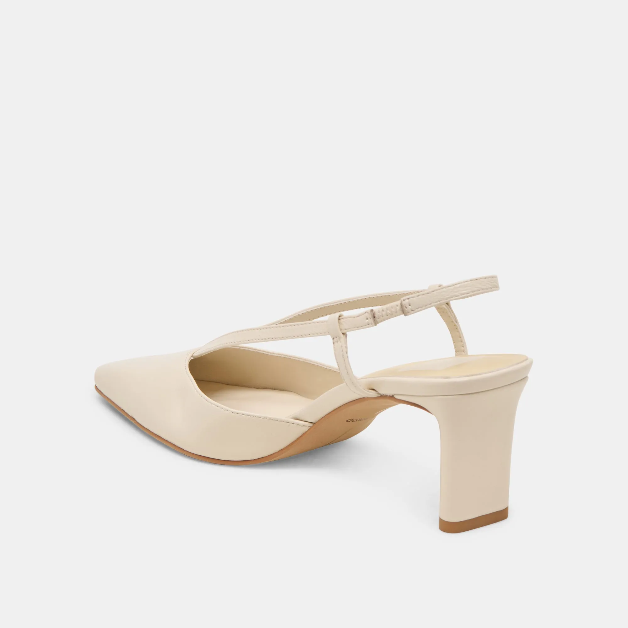 Bejeweled Heels GINAY HEELS BONE LEATHER