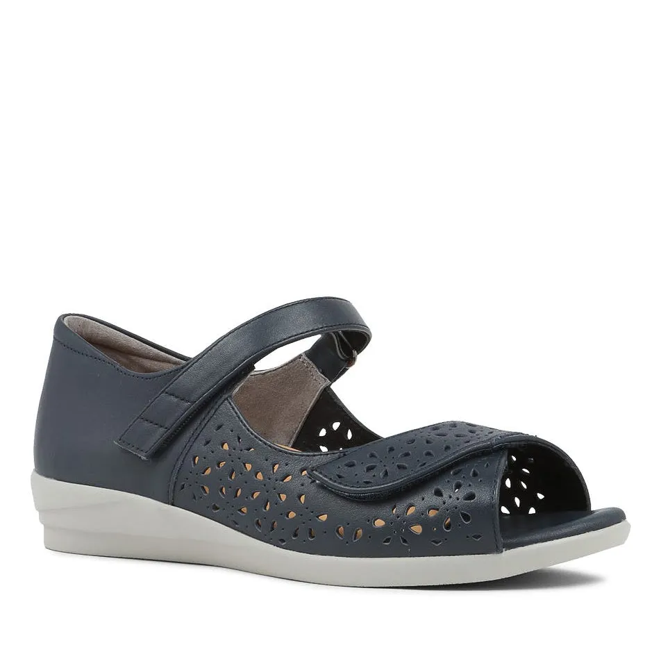 ZIERA DAFFODIL NAVY GREY SOLE Synthetic Upper Easy Wear