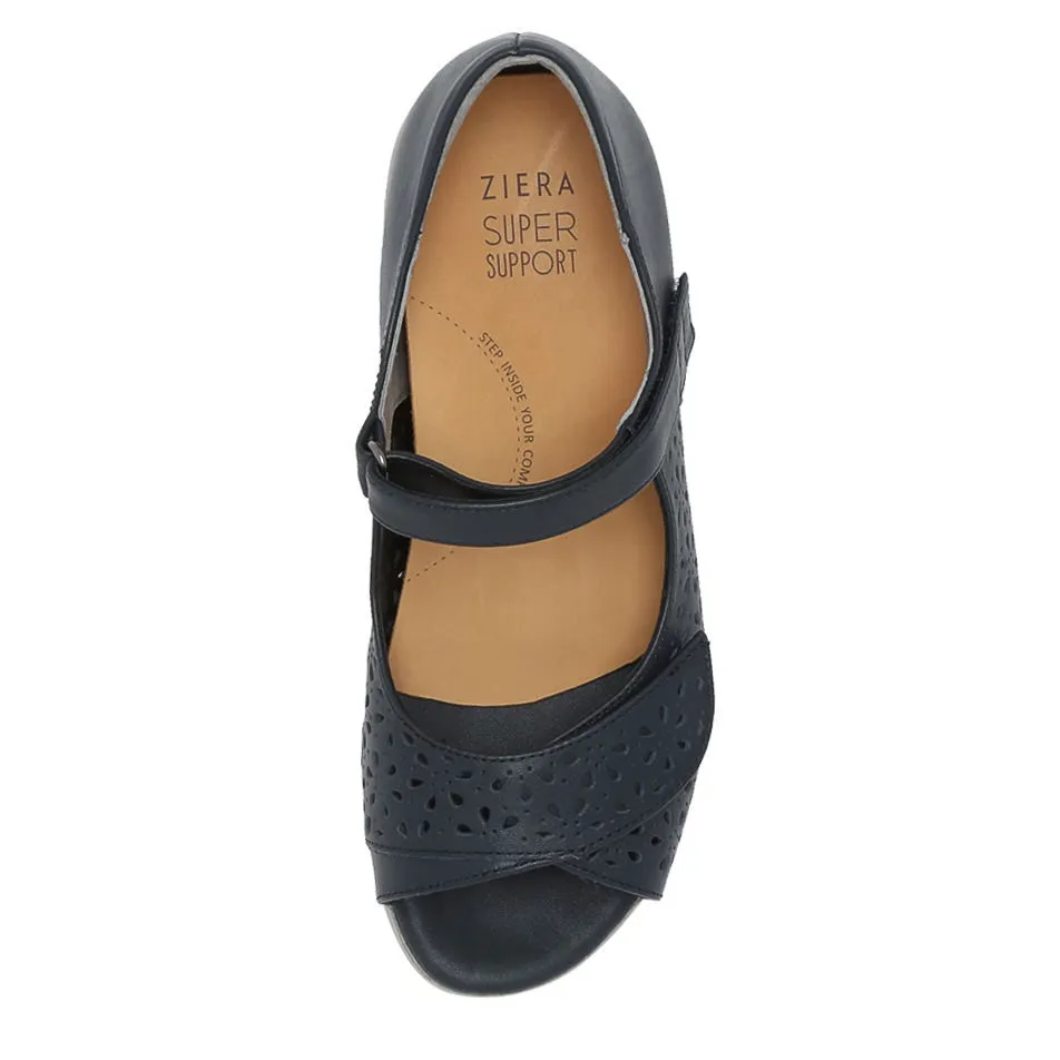 ZIERA DAFFODIL NAVY GREY SOLE Silk Feel