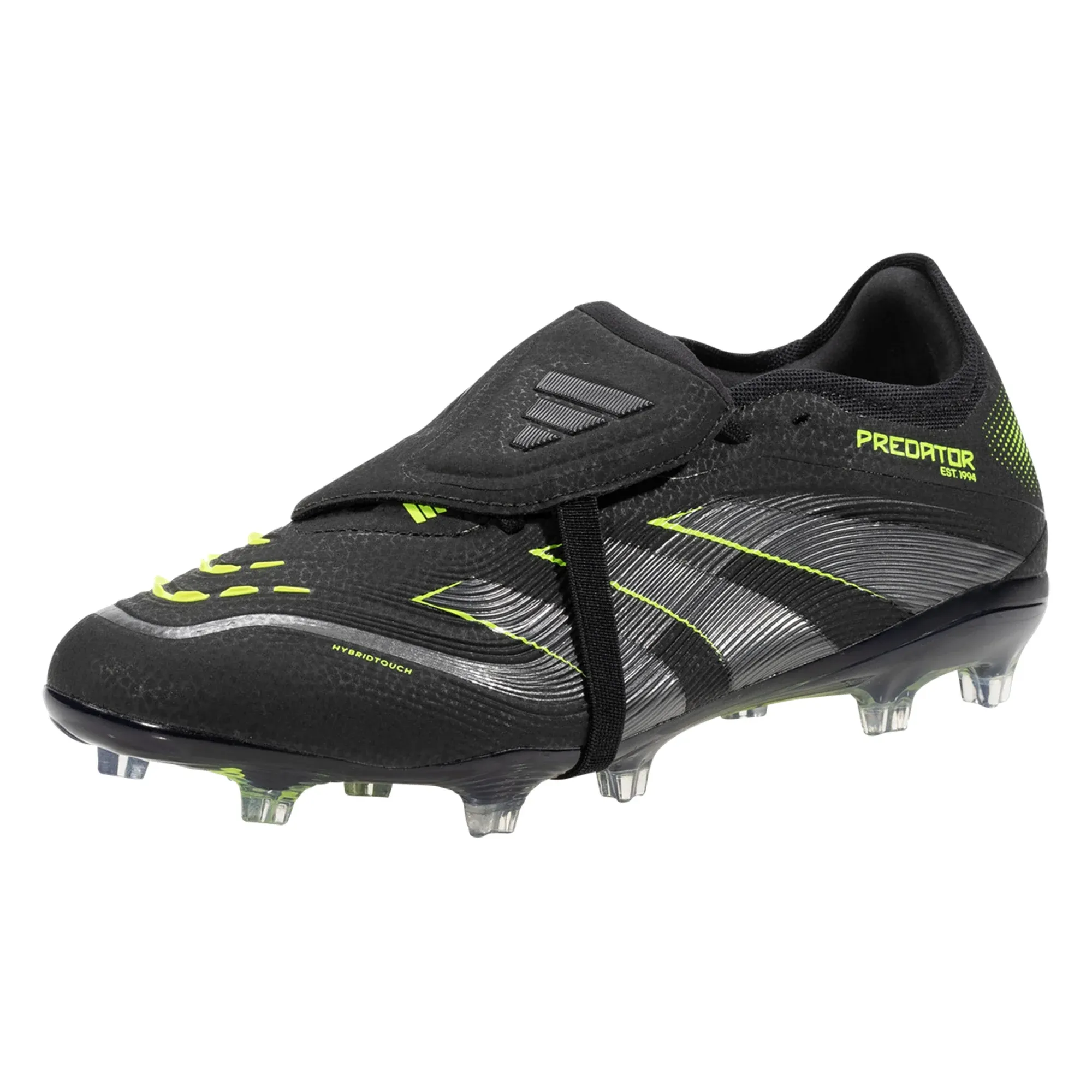 adidas Predator Pro FT Firm Ground Soccer Cleats (Black/Lucid Lemon) Curve Control