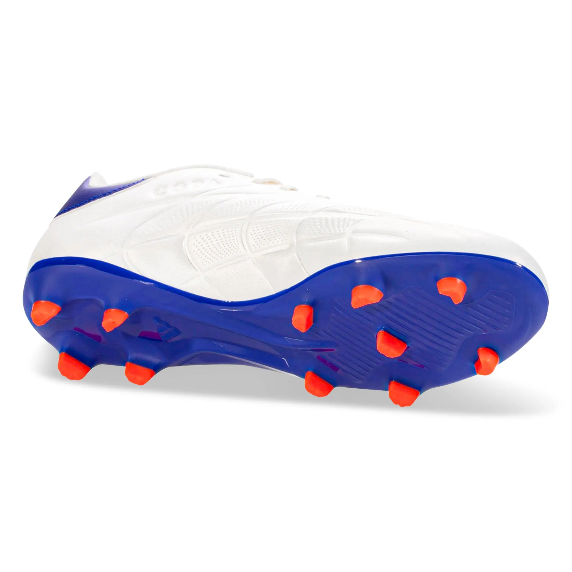 Non Slip Forward Drive adidas Copa Pure 2 League FG (White/Lucid Blue/Solar Red)