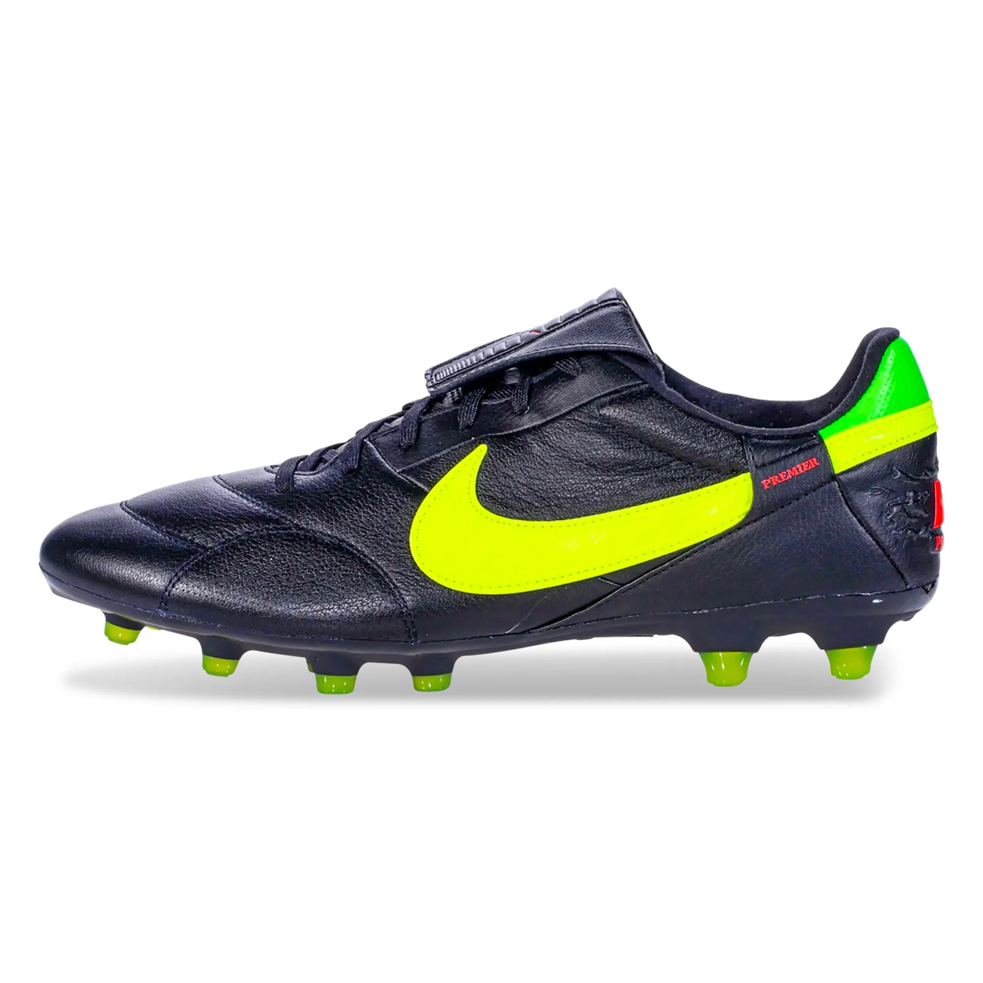 Speed Pad Stable Walk Nike Premier III FG Soccer Cleats (Black/Volt-Green Strike)