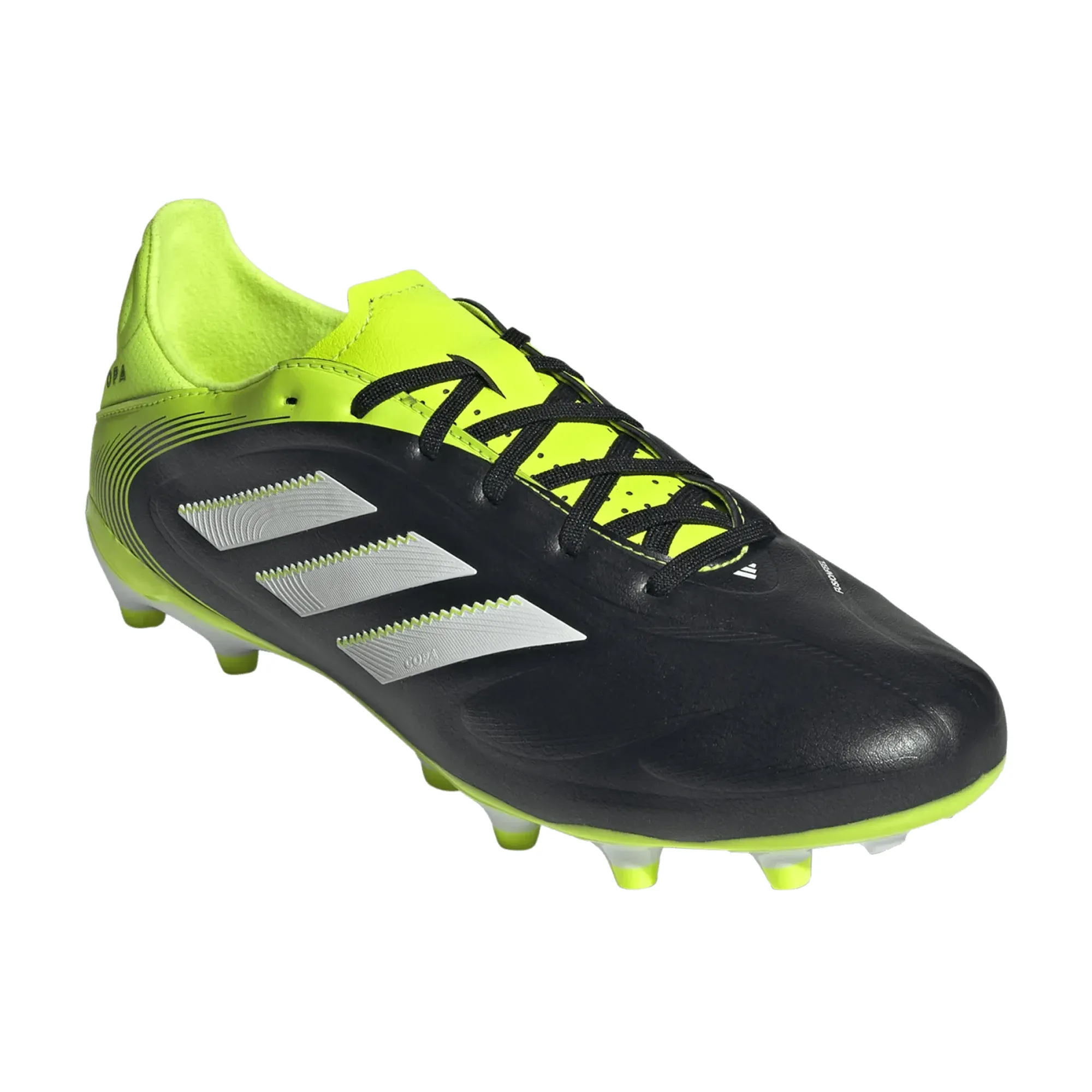 adidas Copa Pure III League FG/MG Soccer Cleats (Black/Lucid Lemon) Inner lining