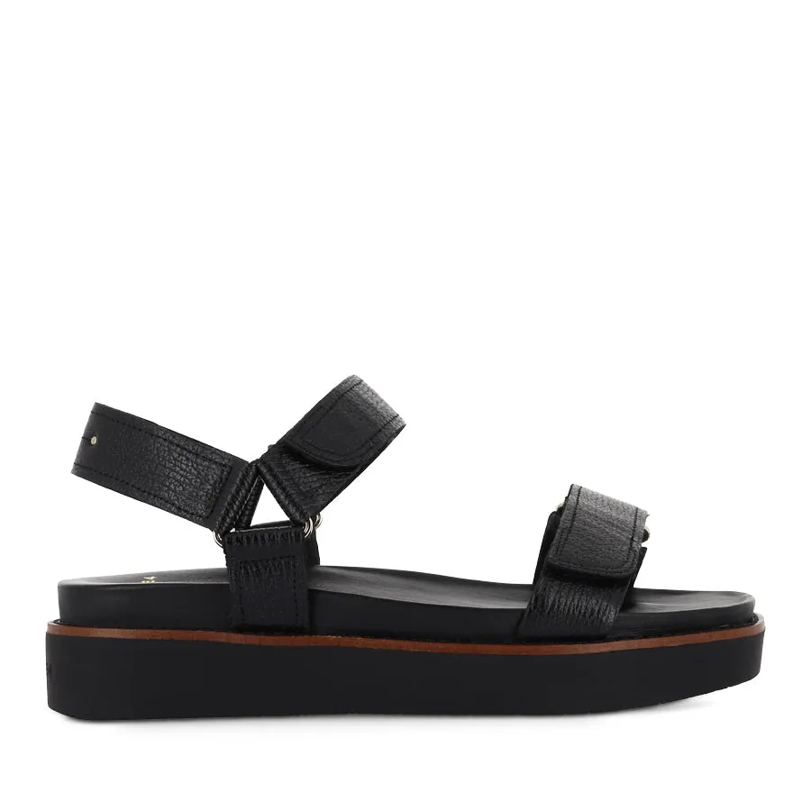ZANE - BLACK GRAIN LEATHER long - lasting