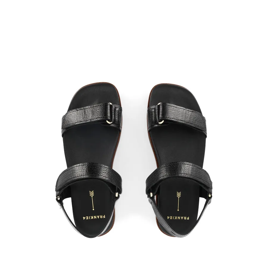 narrow - fitting ZANE - BLACK GRAIN LEATHER