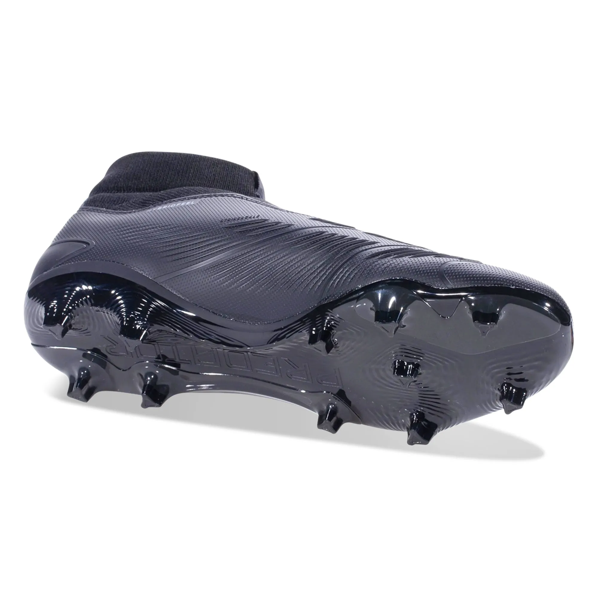 Toe Alignment Speed Boost adidas Predator League Laceless Firm Ground Soccer Cleats (Core Black/Core Black)
