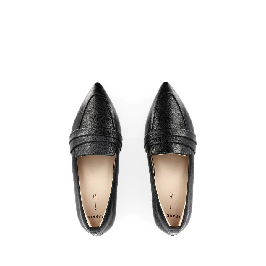 HARLOW - BLACK TUMBLED LEATHER cushioning - level Elegant Piece