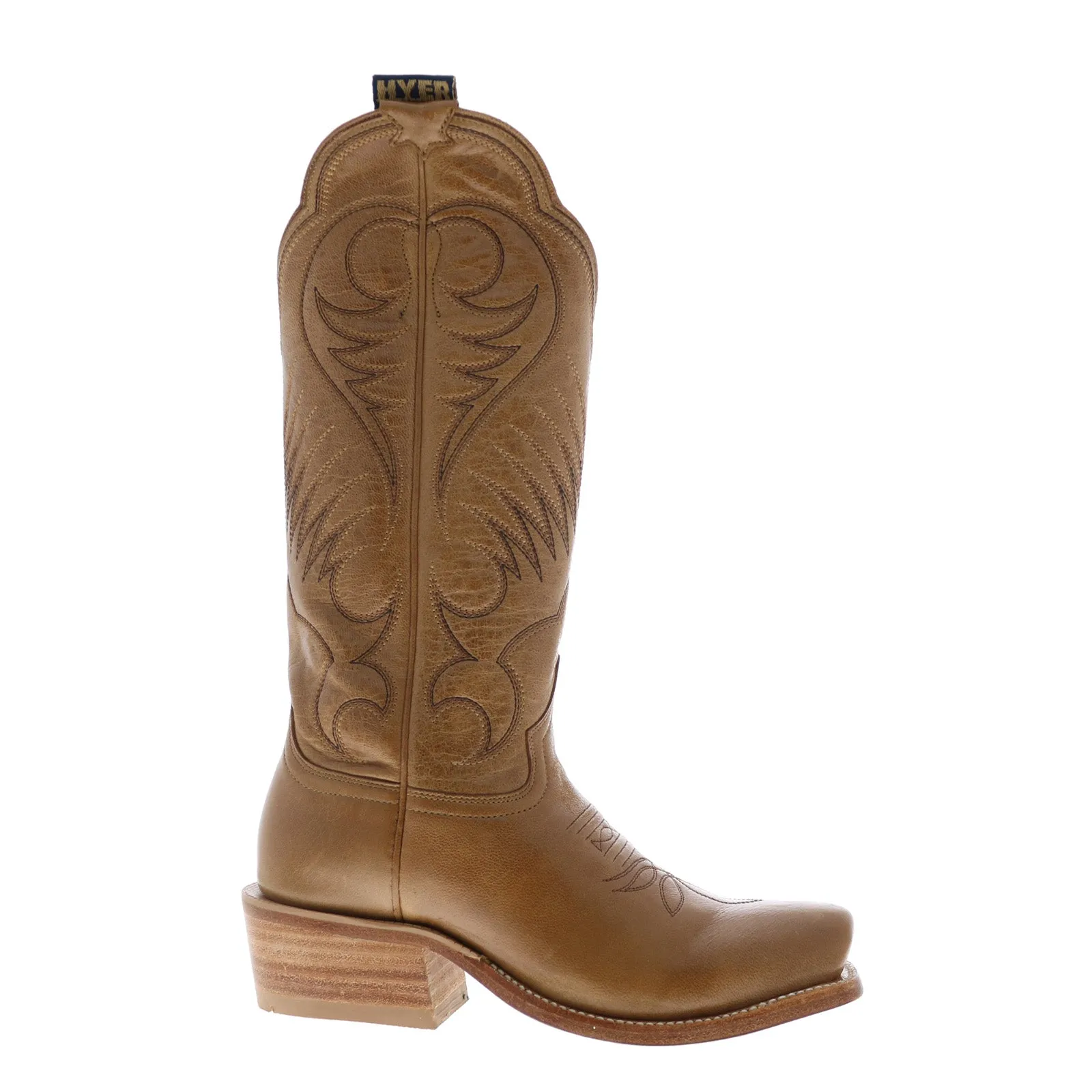 Hyer Leawood 13" HW42008 Womens Brown Goat Leather Western Cowboy Boots Sturdy Construction Winter Footwear