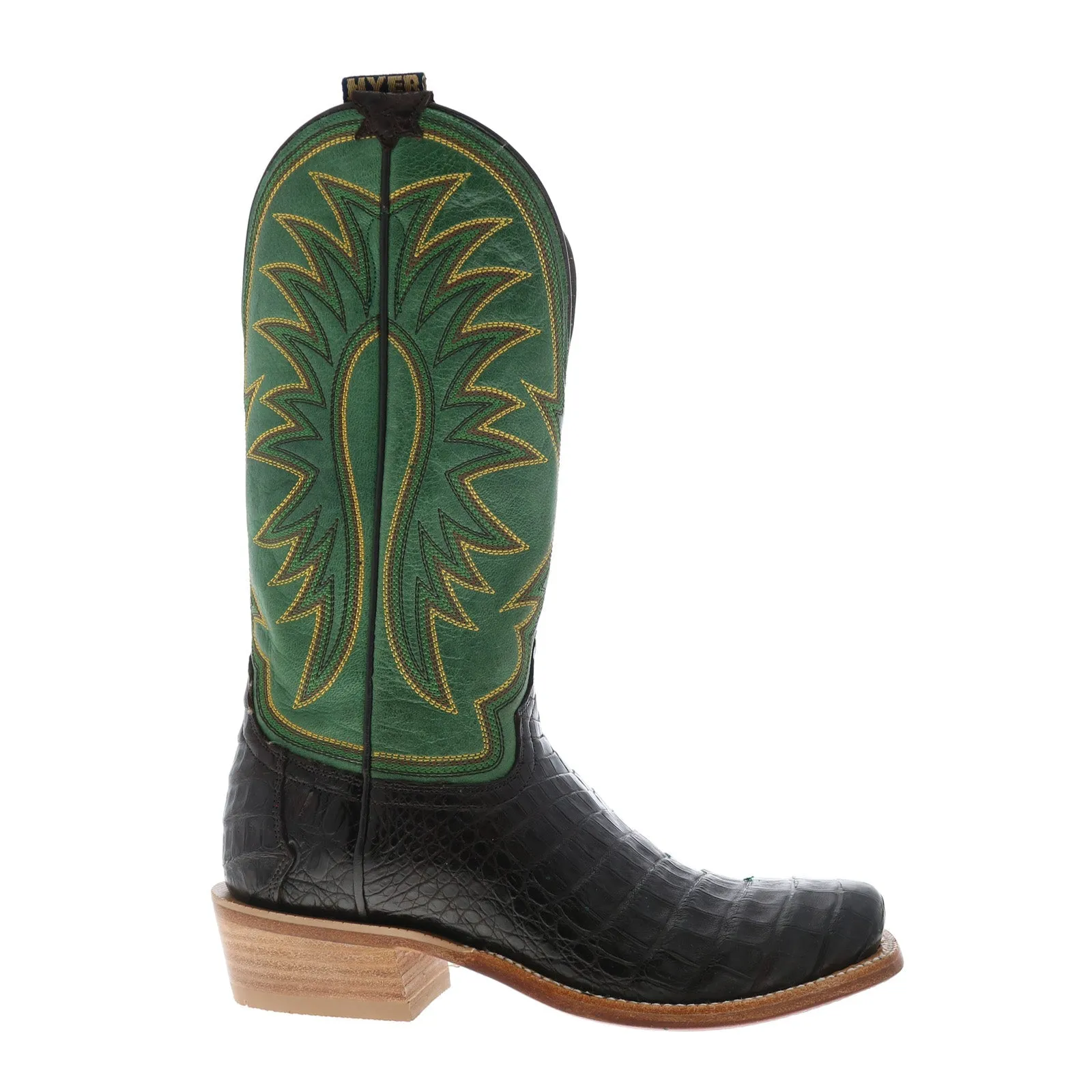 Hyer Spearville 13" HM12006 Mens Brown Caiman Leather Western Cowboy Boots Outdoor Adventure