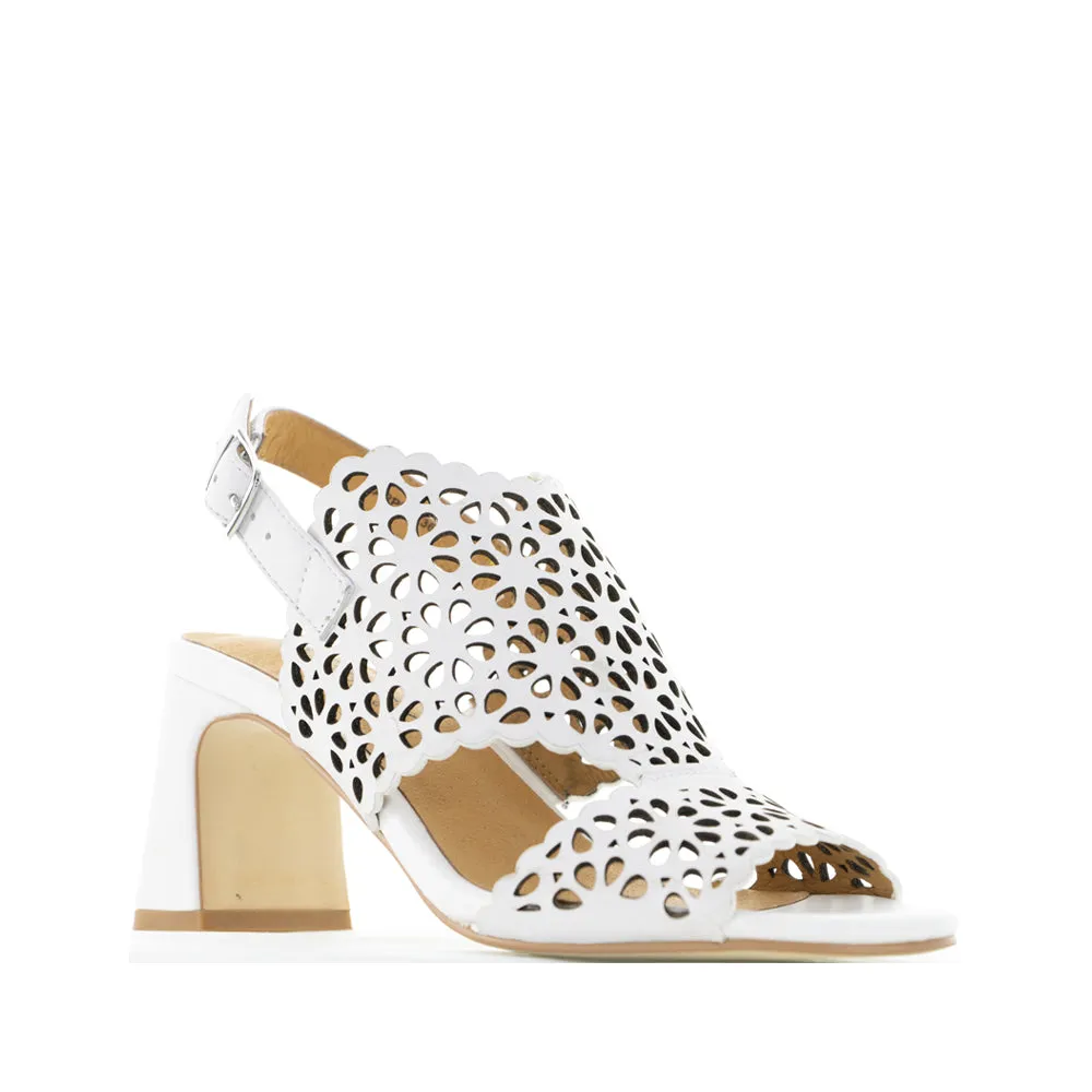 BRESLEY SAPPER WHITE Romantic Heels platform sandals
