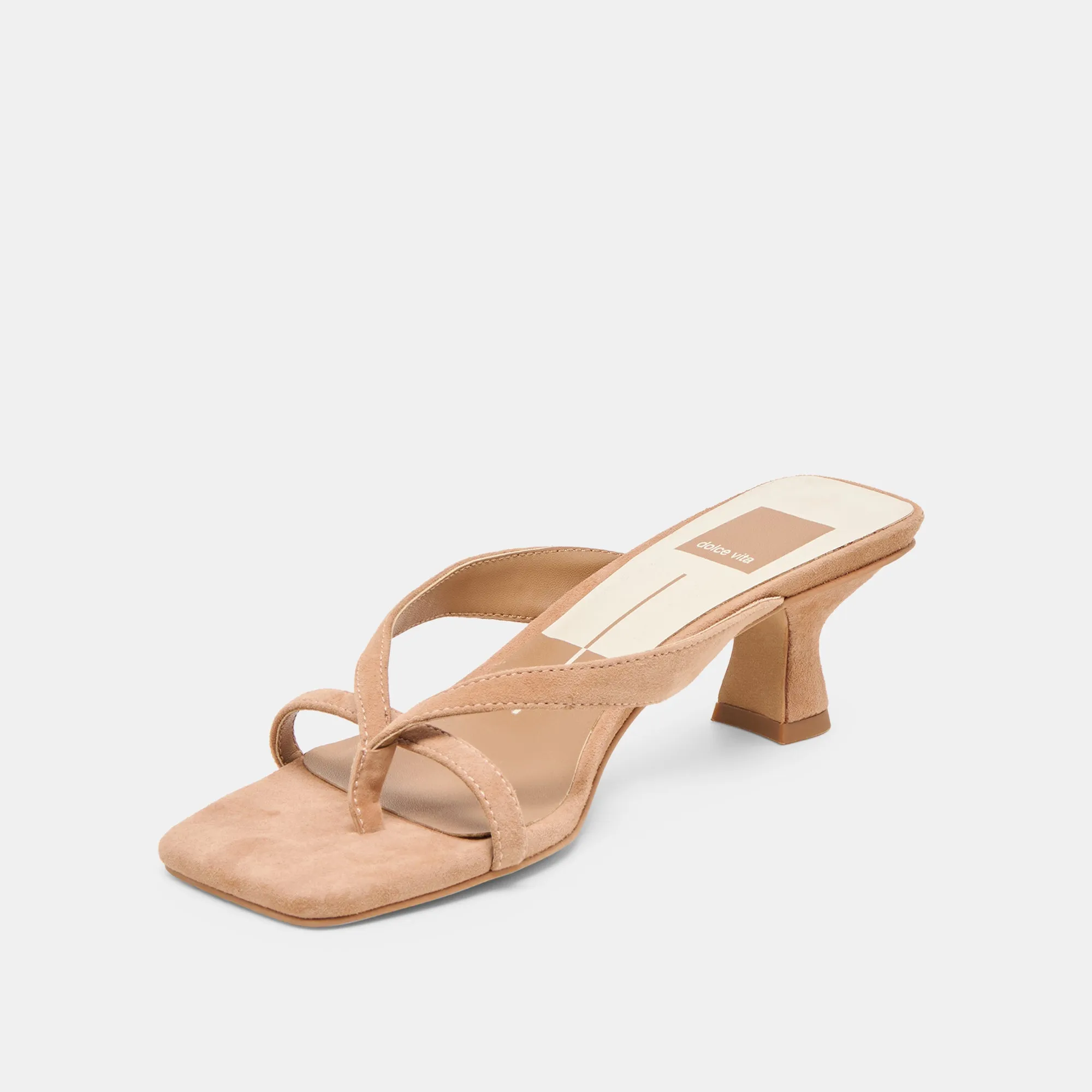 BREVEL HEELS TOFFEE SUEDE Adjustable Heel Sandals Modern Heels