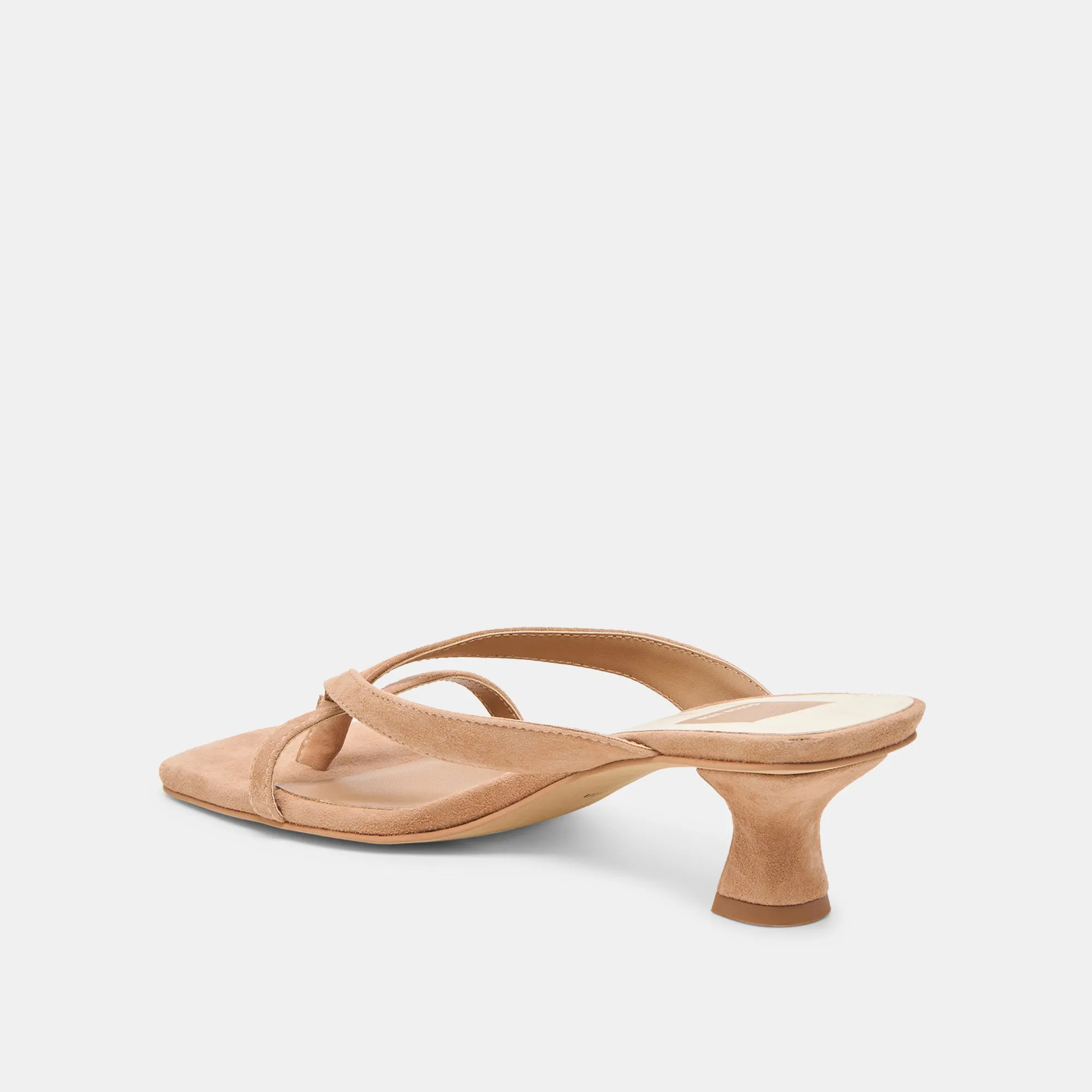 BREVEL HEELS TOFFEE SUEDE Padded Tongue Bold Stilettos