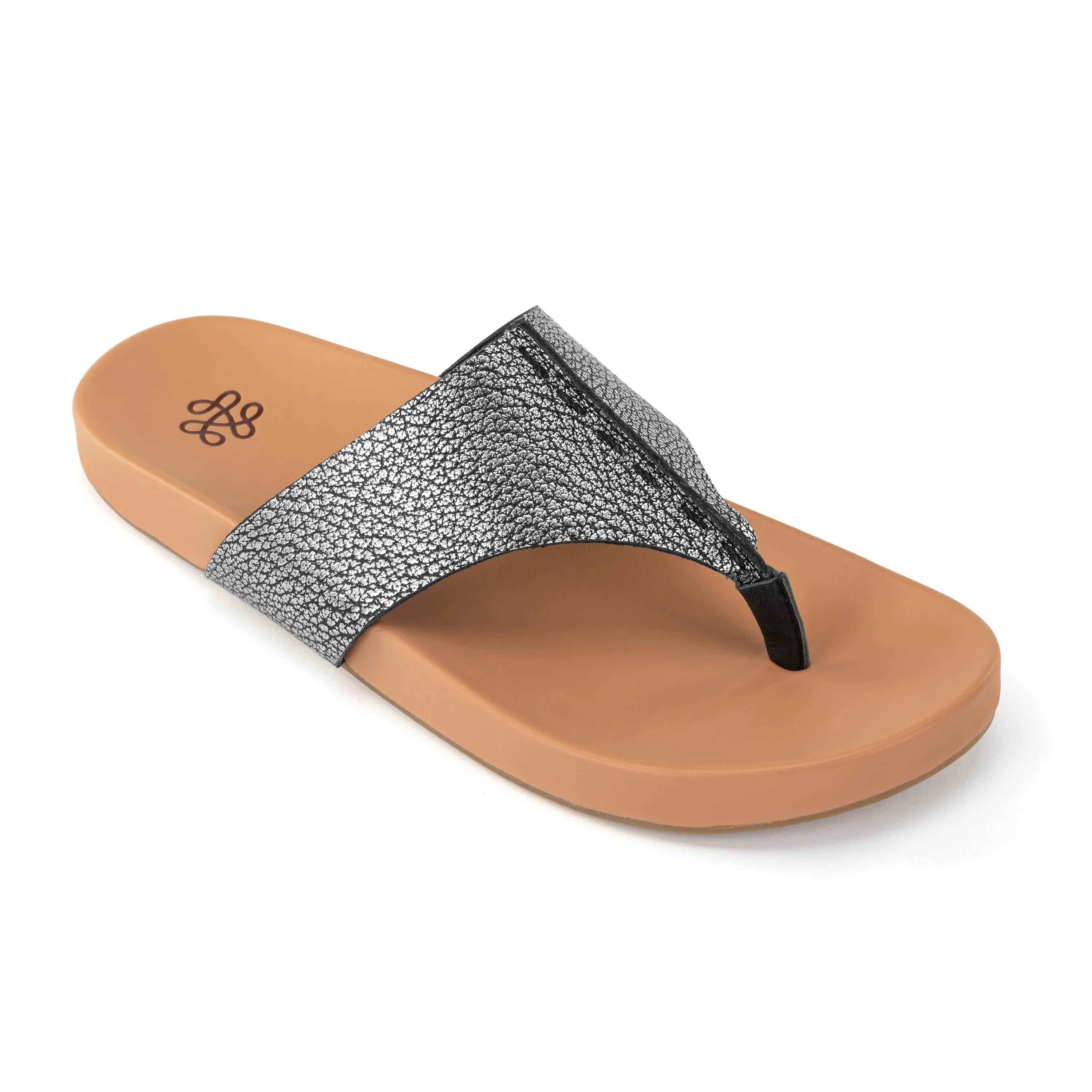 Court Fast Everly Sandal - Leather - Dark Silver