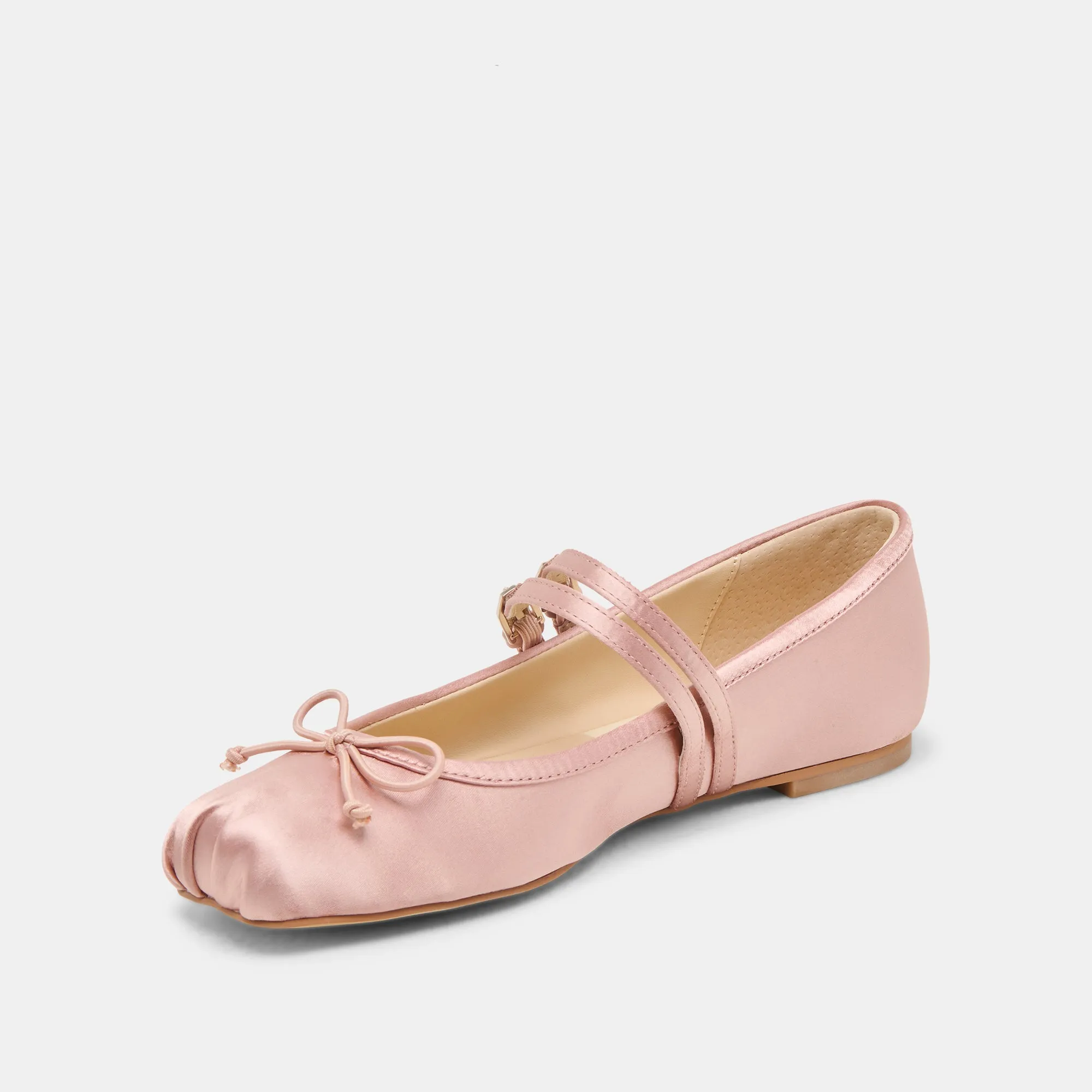 GIBSEN BALLET FLATS BLUSH SATIN Point Toe Easy Walk