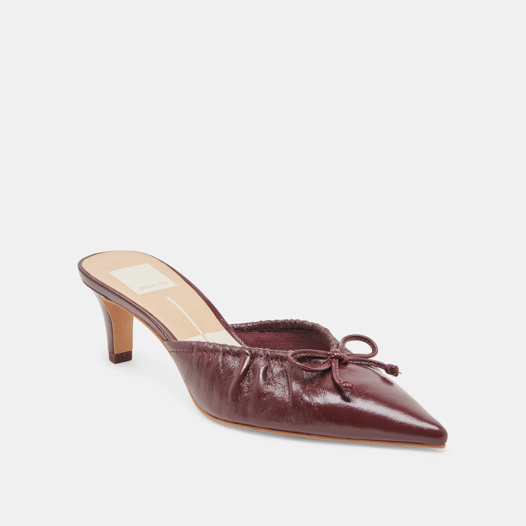 KAIRI MID HEELS CRANBERRY CRINKLE PATENT Spring Bloom Power Flow