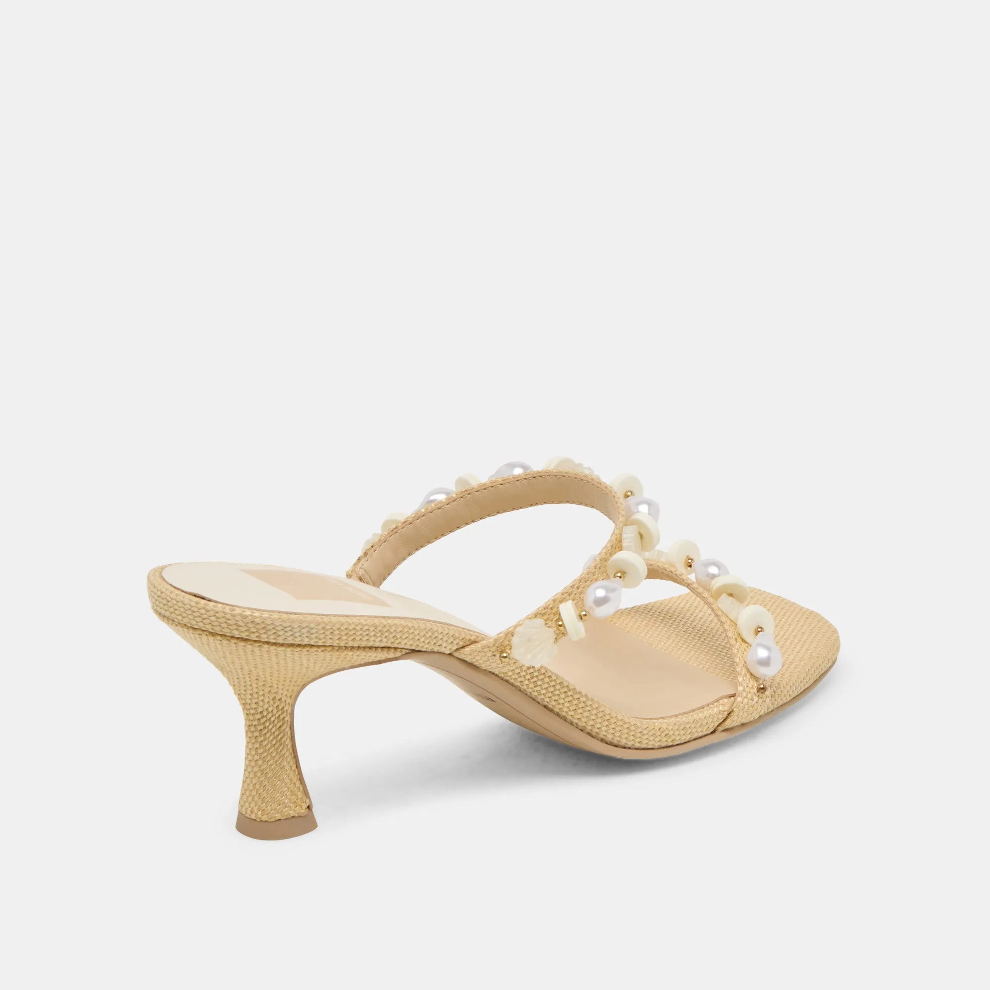 GRASON HEELS LT NATURAL RAFFIA Soft Memory Foam Heels